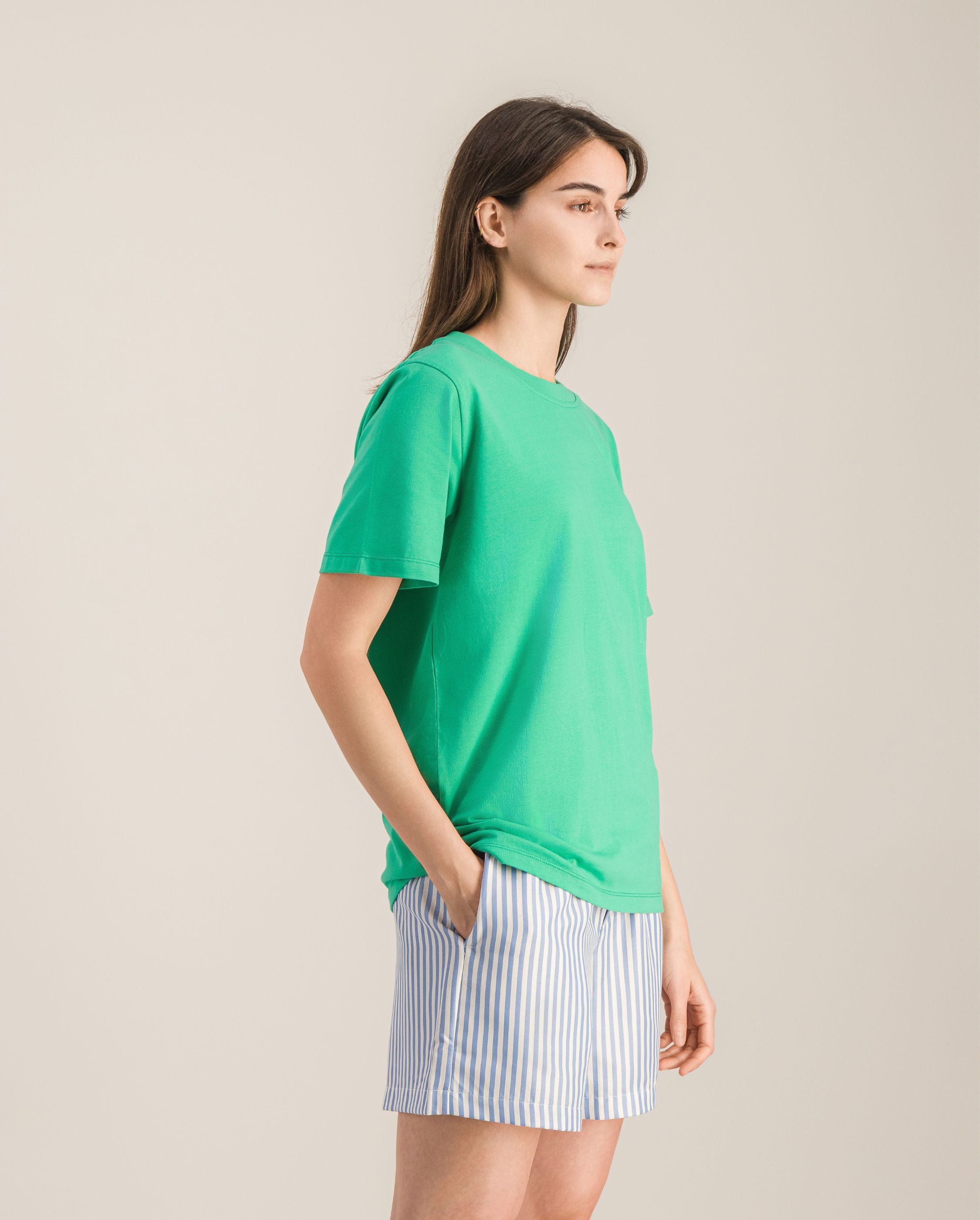 Women's organic cotton t-shirt, green ANGARDE Green