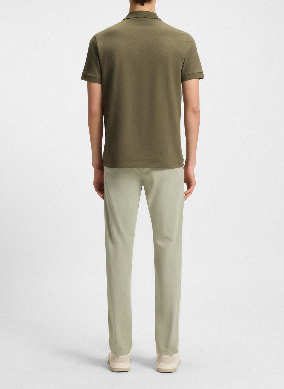 Slim-fit cotton-blend polo shirt BOSS Khaki