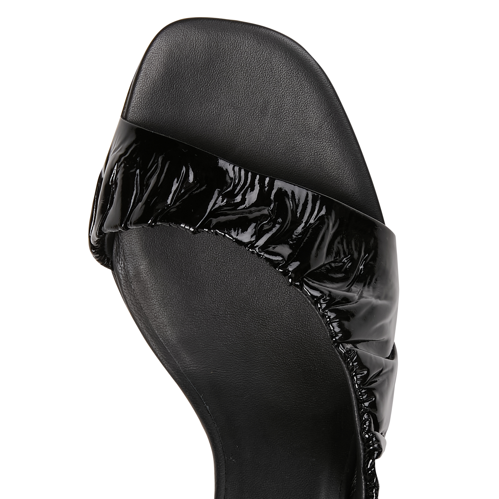 Lakleren sandalen met hak BA&SH Zwart