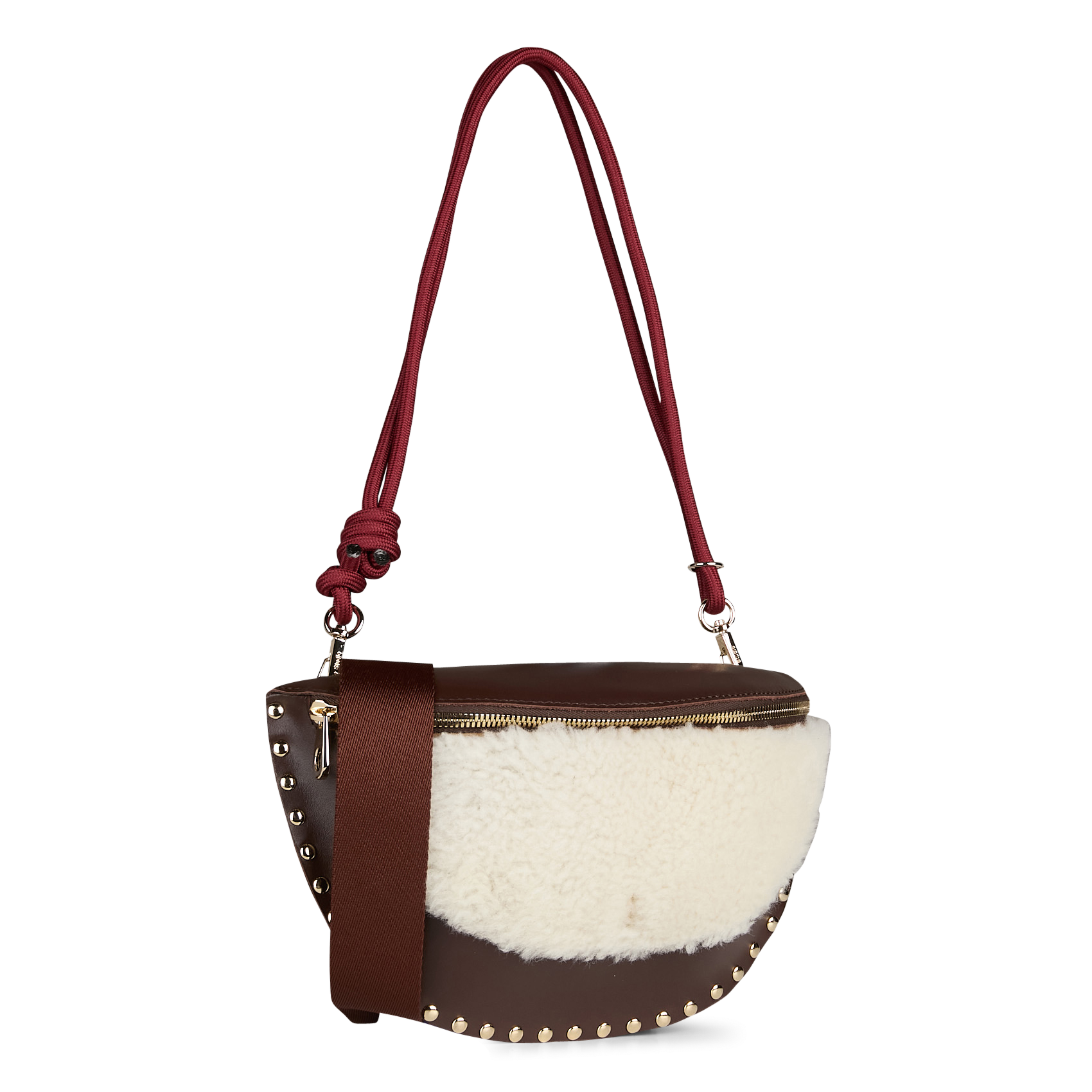 Sac bandoulière bi-matière CRAIE STUDIO Marron