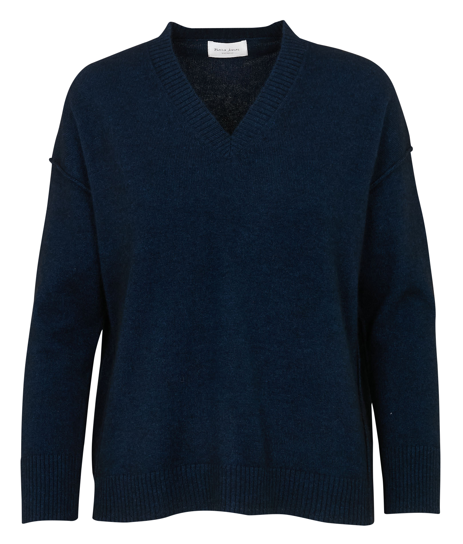 Deep-V two-tone sweater BELLA JONES Blue