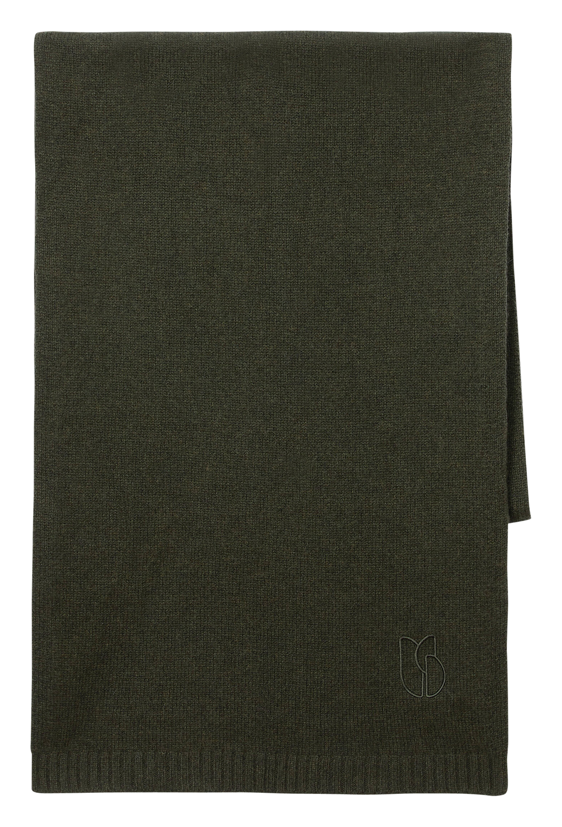 Echarpe unie à logo brodé en cachemire BA&SH Kaki