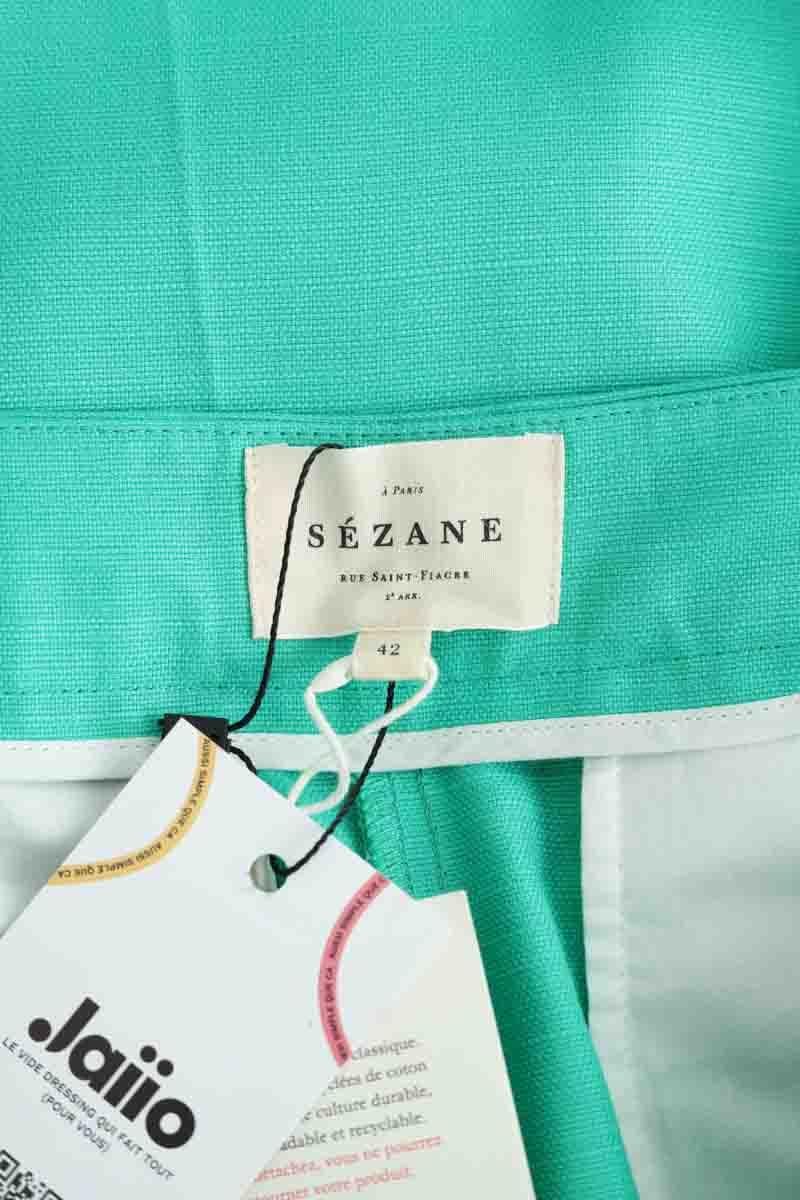 Straight-leg cotton trousers SEZANE - Seconde main Green