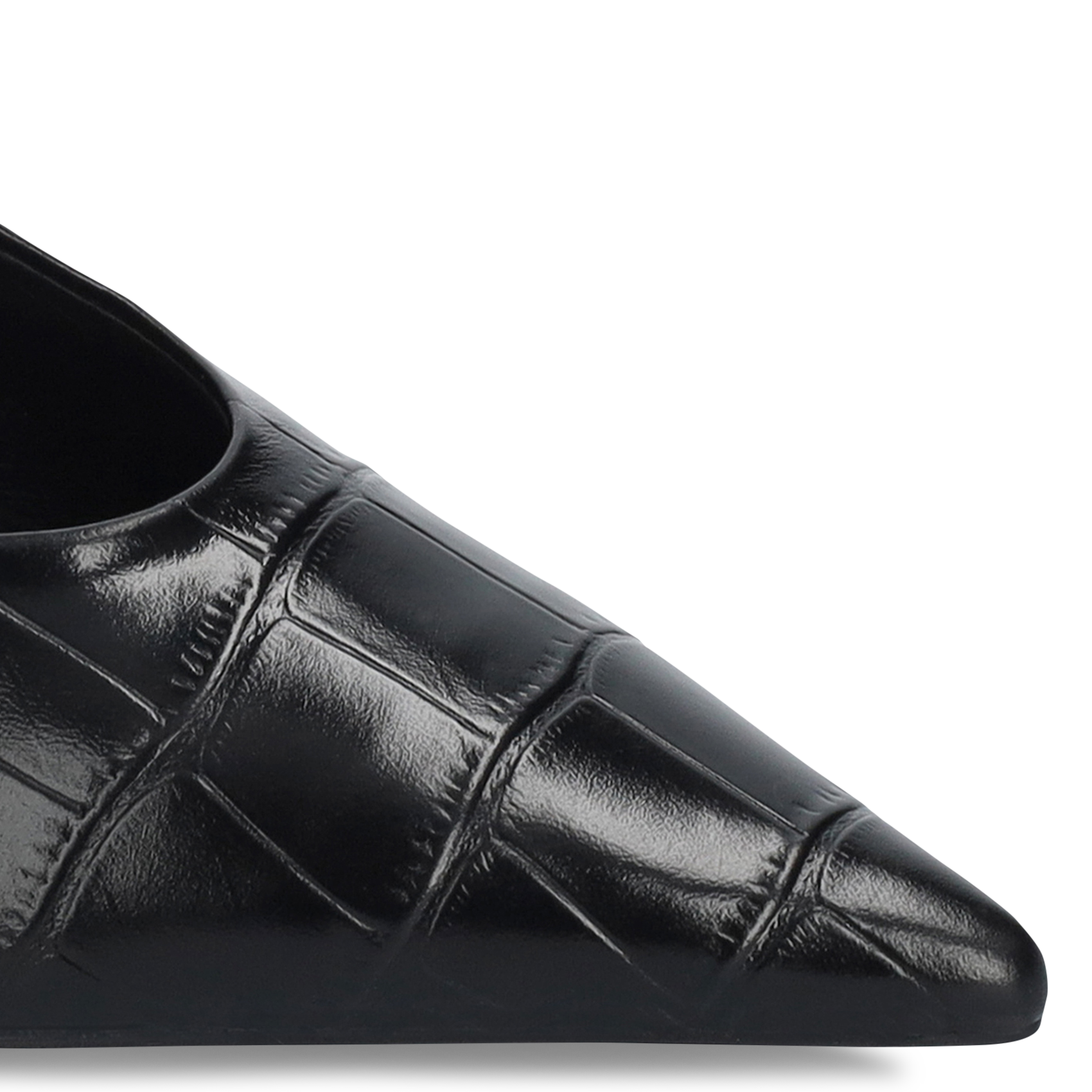 Mock croc leather pumps BIBI LOU Black