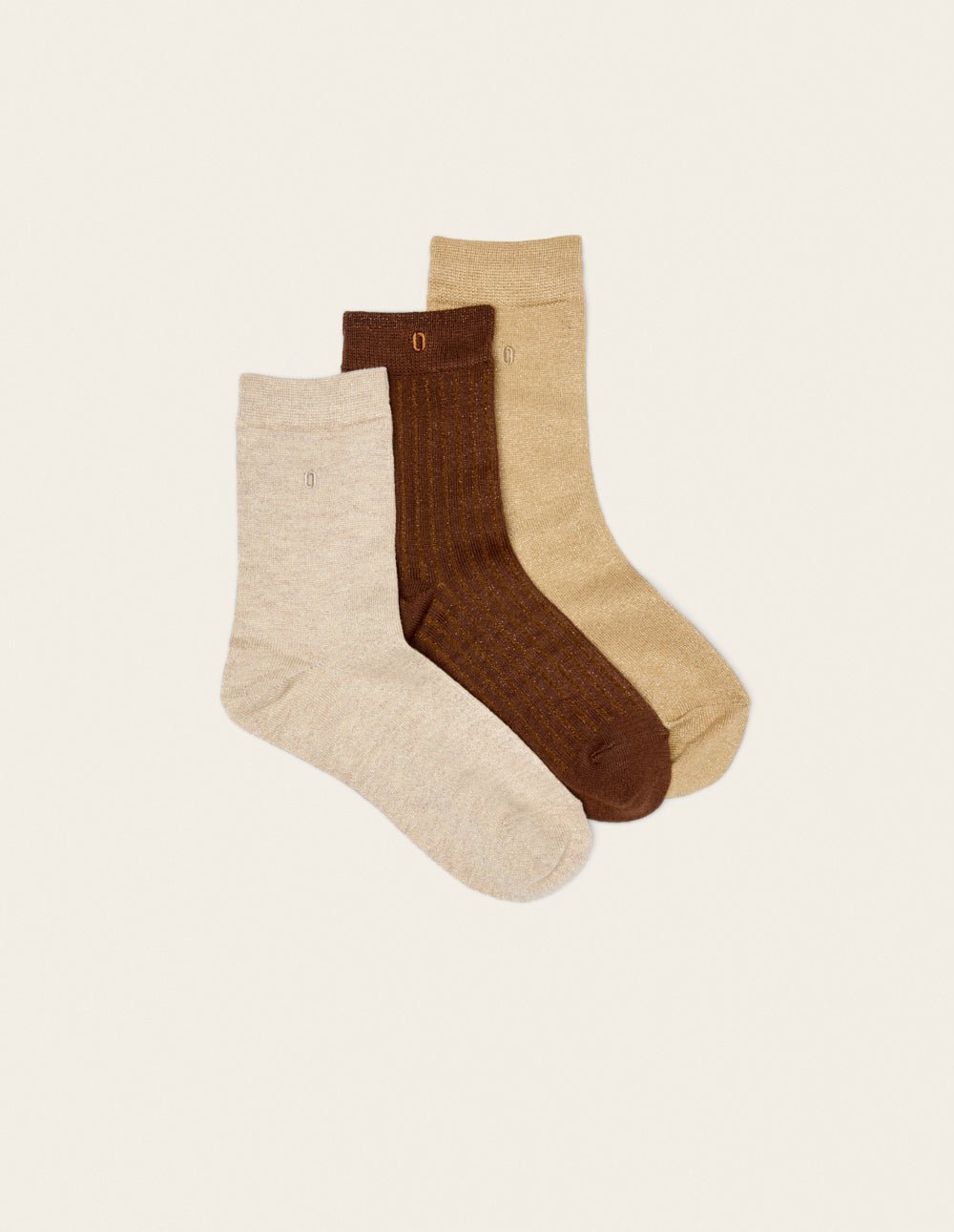 Pack of 3 pairs of socks ODAJE EX. M.MOUSTACHE Brown