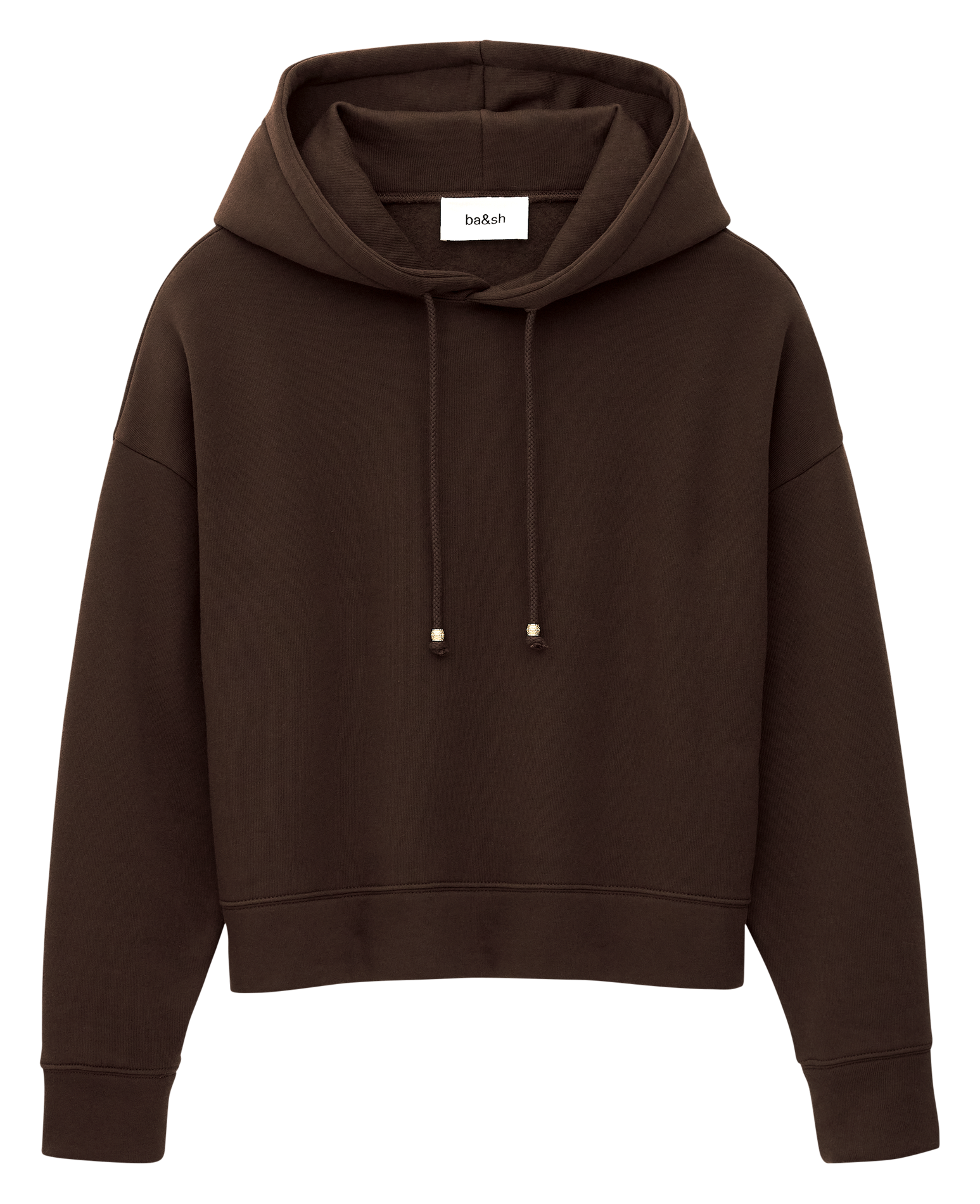 Sweat oversize à capuche en coton mélangé BA&SH Marron