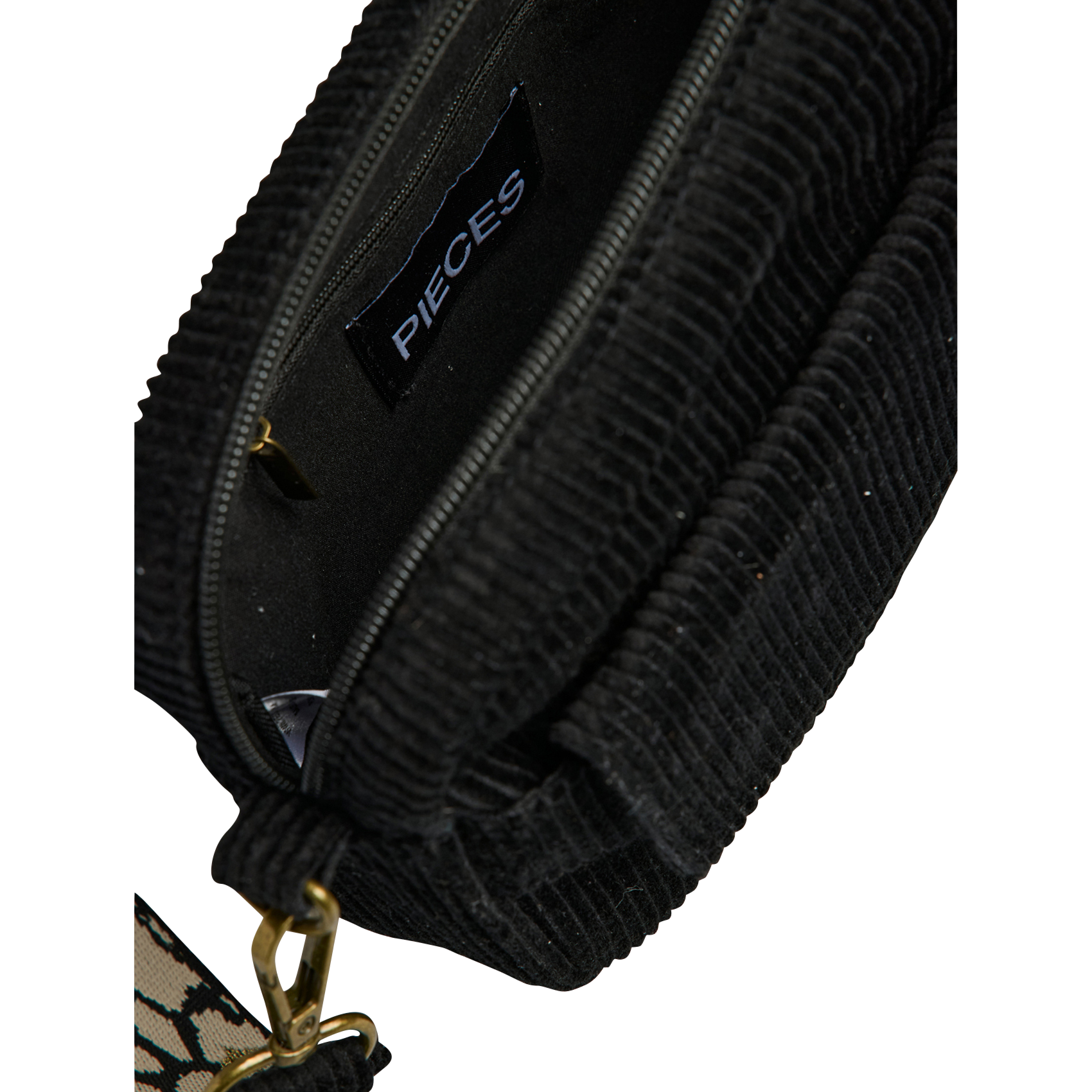 Cotton crossbody bag PIECES Black