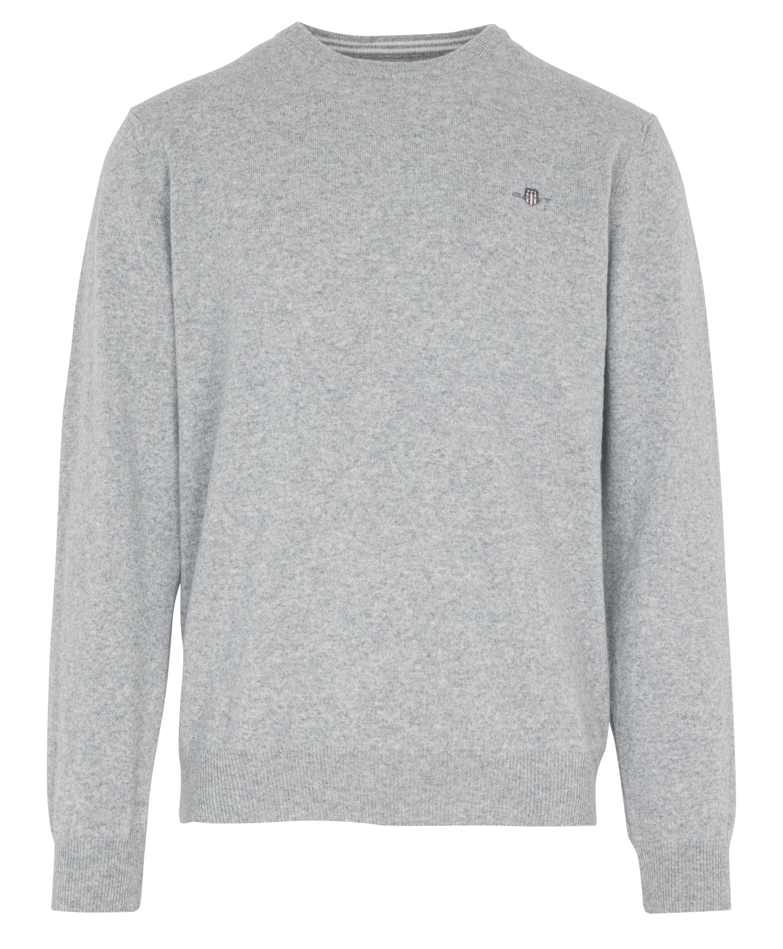 Straight round-neck wool sweater GANT Grey