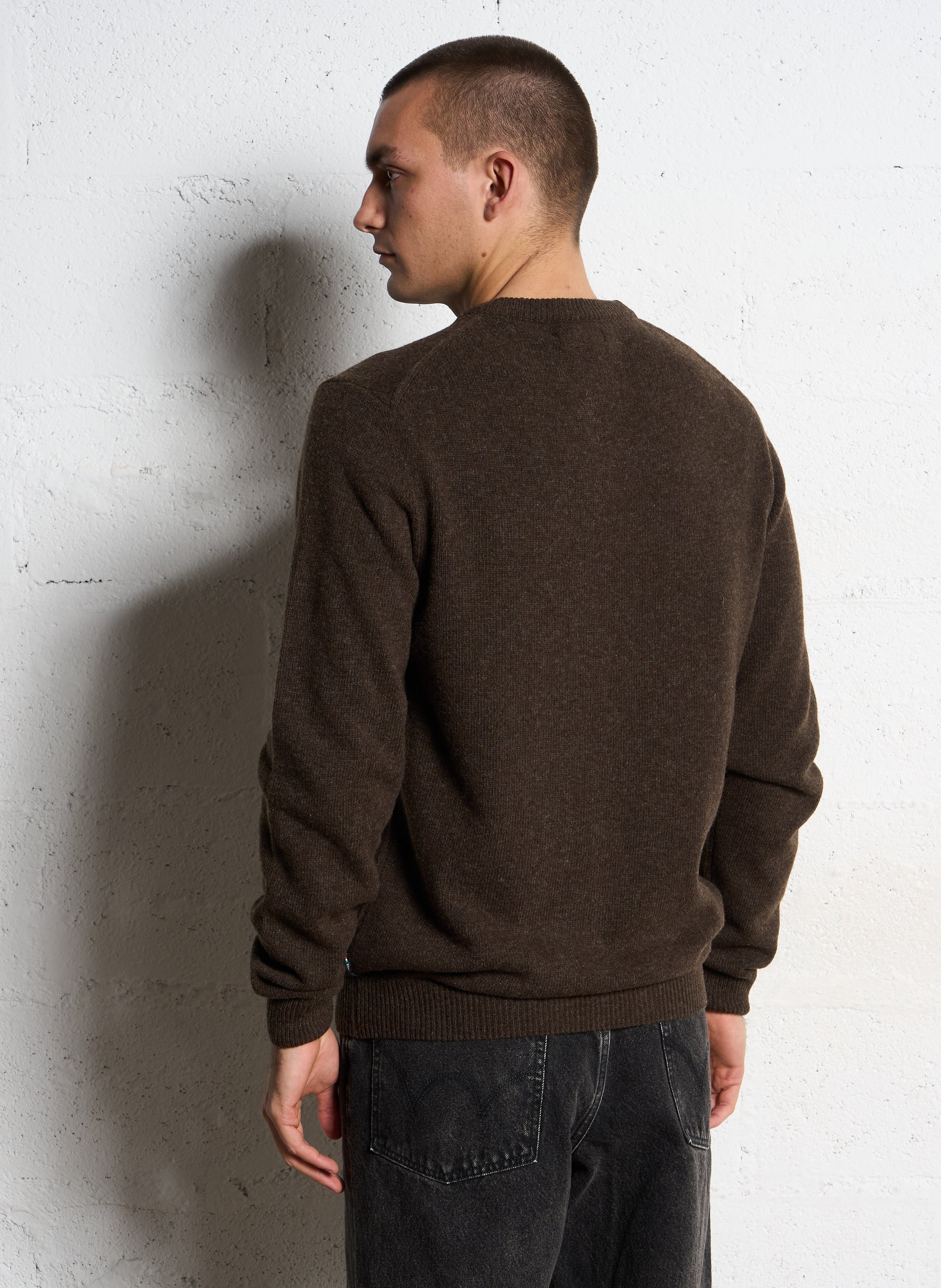 Alpaca wool sweater CASUAL FRIDAY Brown