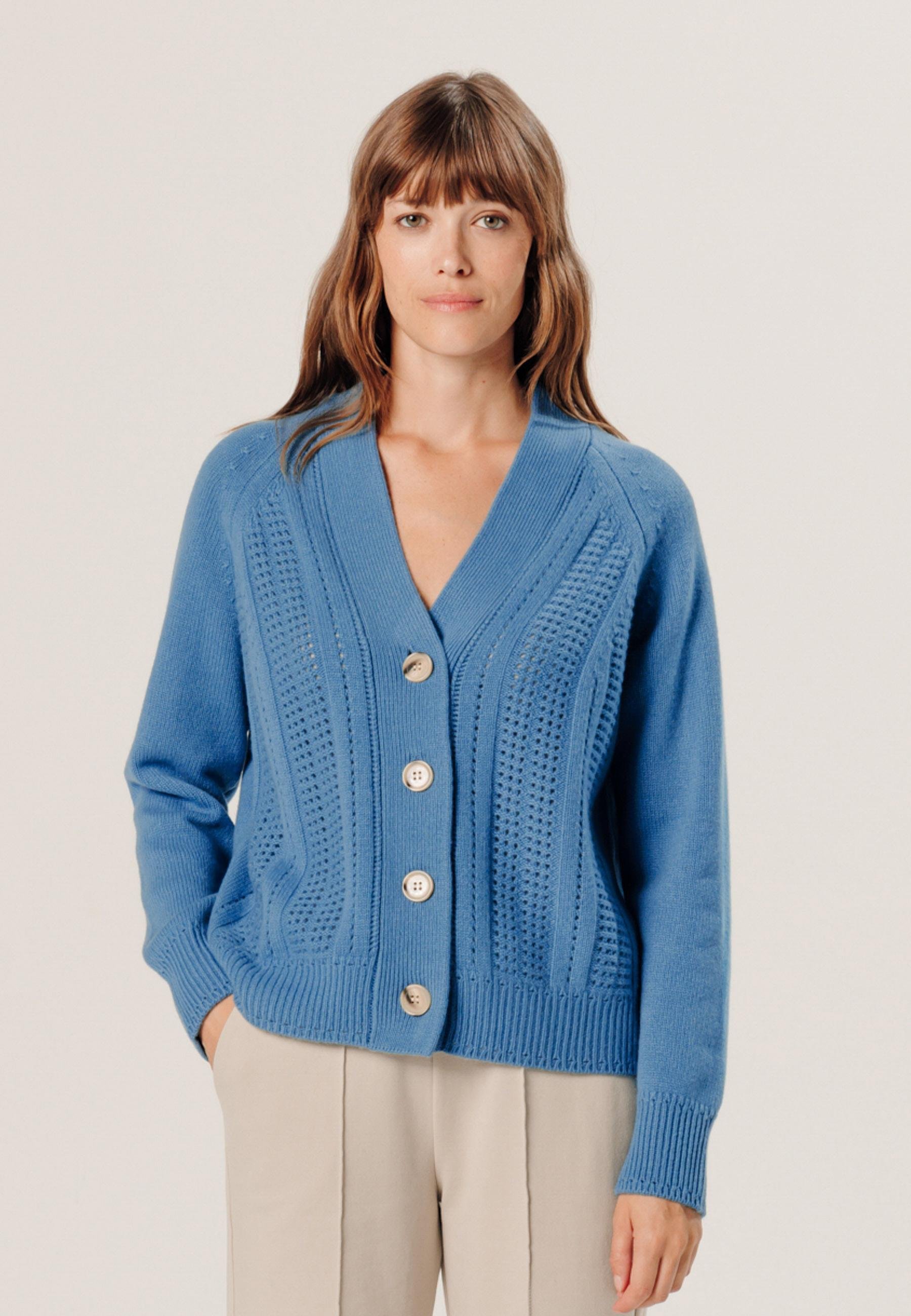 Cashmere openwork vest RODIER Blue