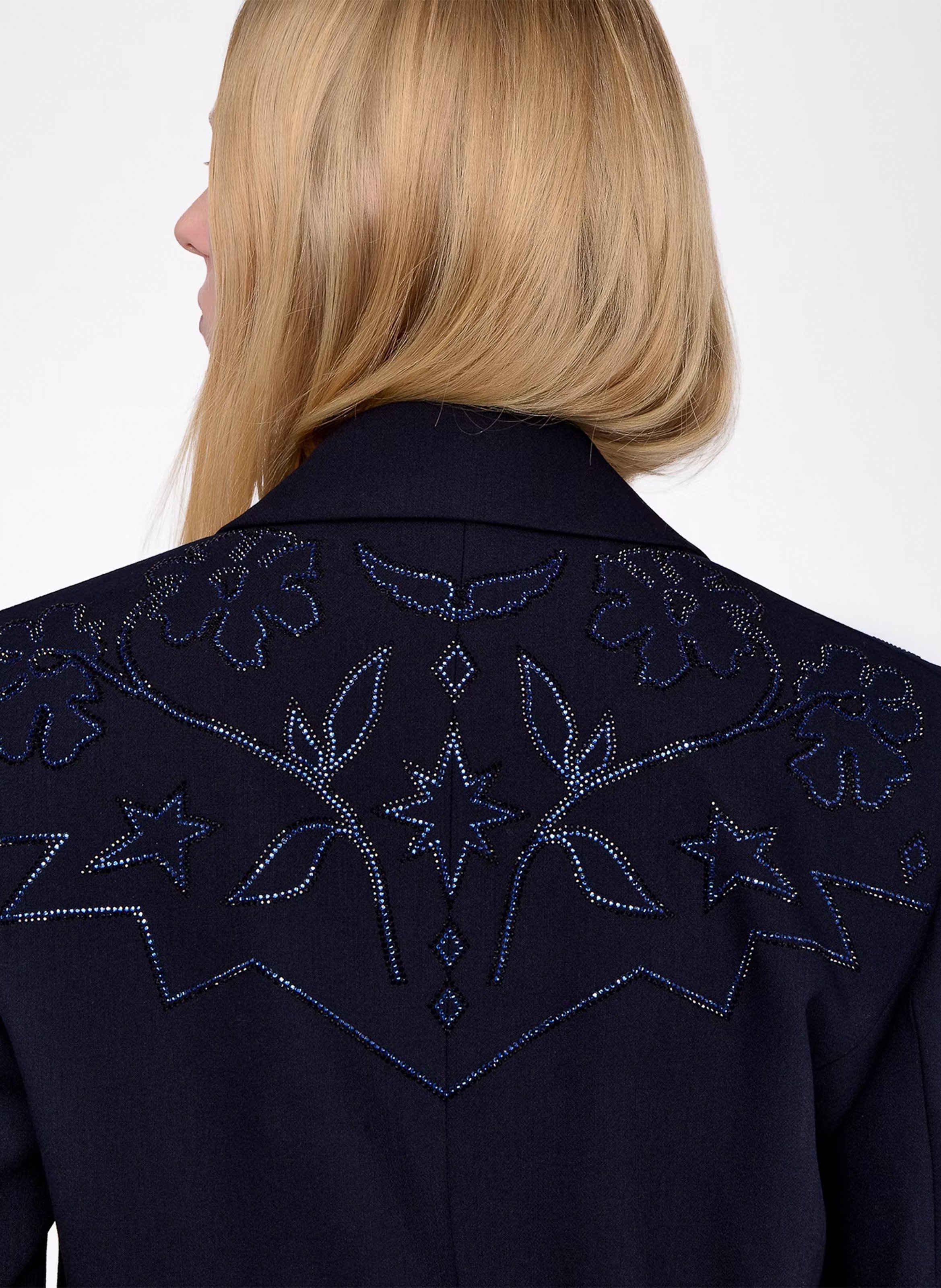 Veste tailleur droite à strass ZADIG&VOLTAIRE Bleu