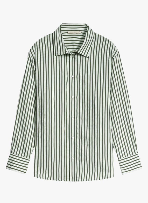 Chemise classique rayures bâtons vertes | Cotton Park Chemise classique rayures bâtons vertes | Cotton Park