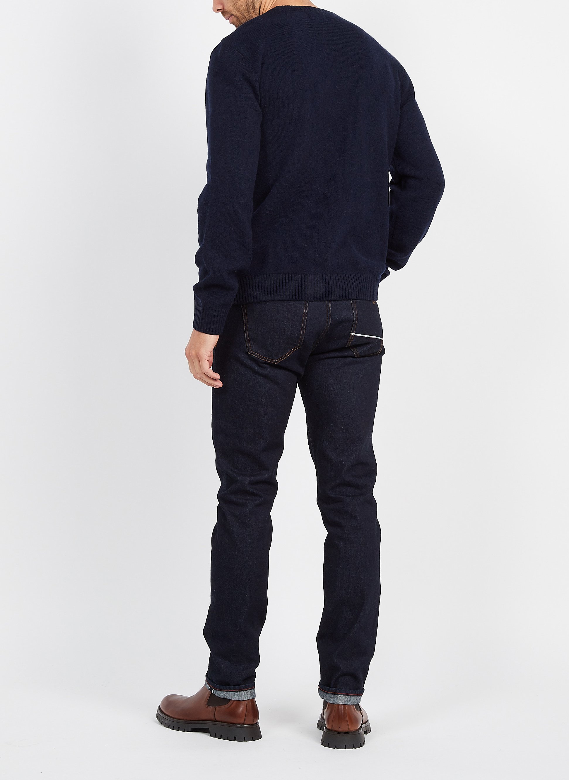 Rundhalspullover aus Merinowolle, Regular Fit COLORFUL STANDARD Blau