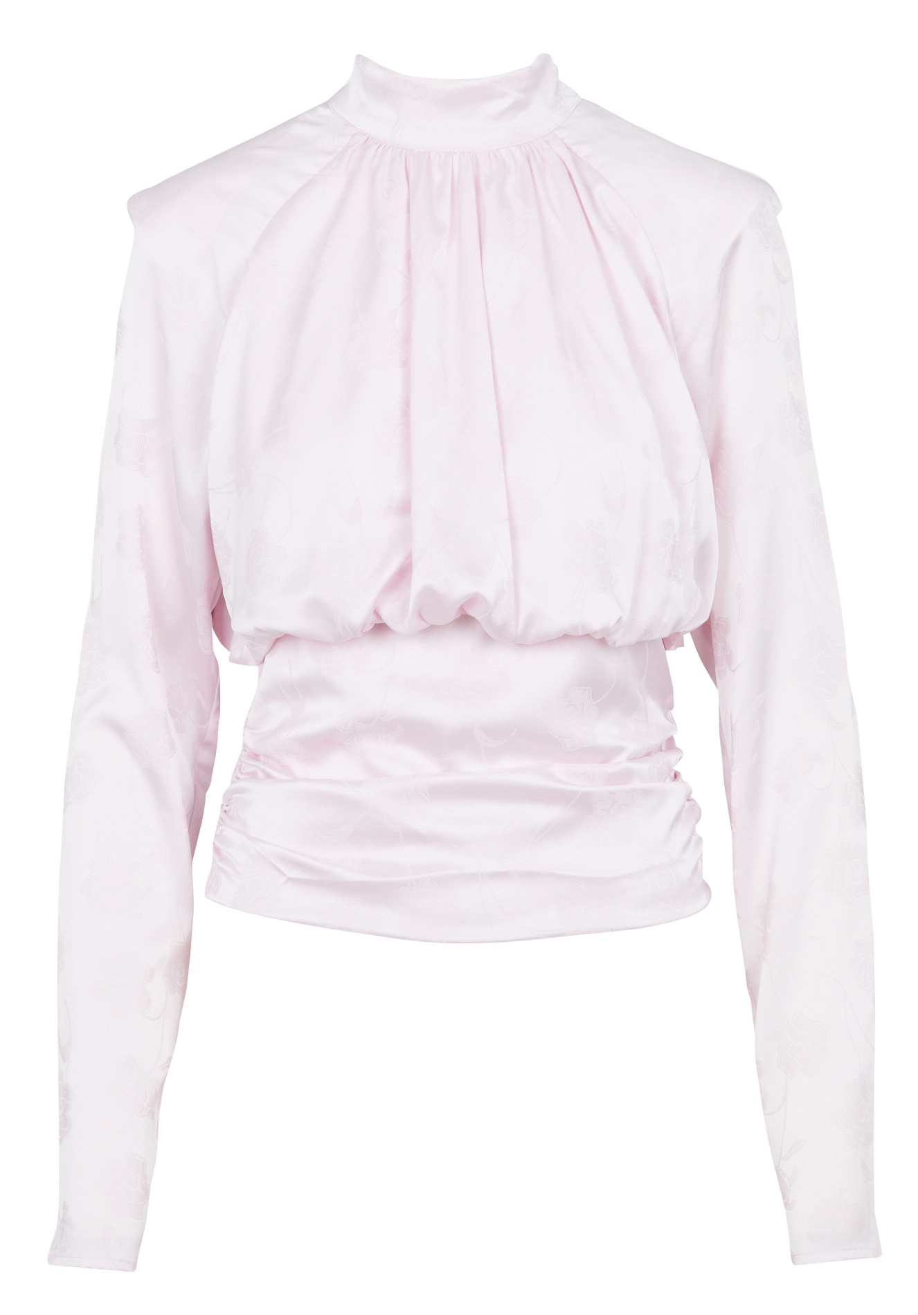 Oberteil mit Stehkragen und bedrucktem Jacquardmuster ROTATE Violett