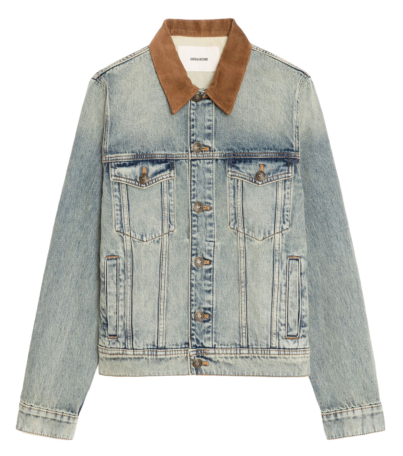 Straight-cut faded denim jacket ZADIG&VOLTAIRE Blue