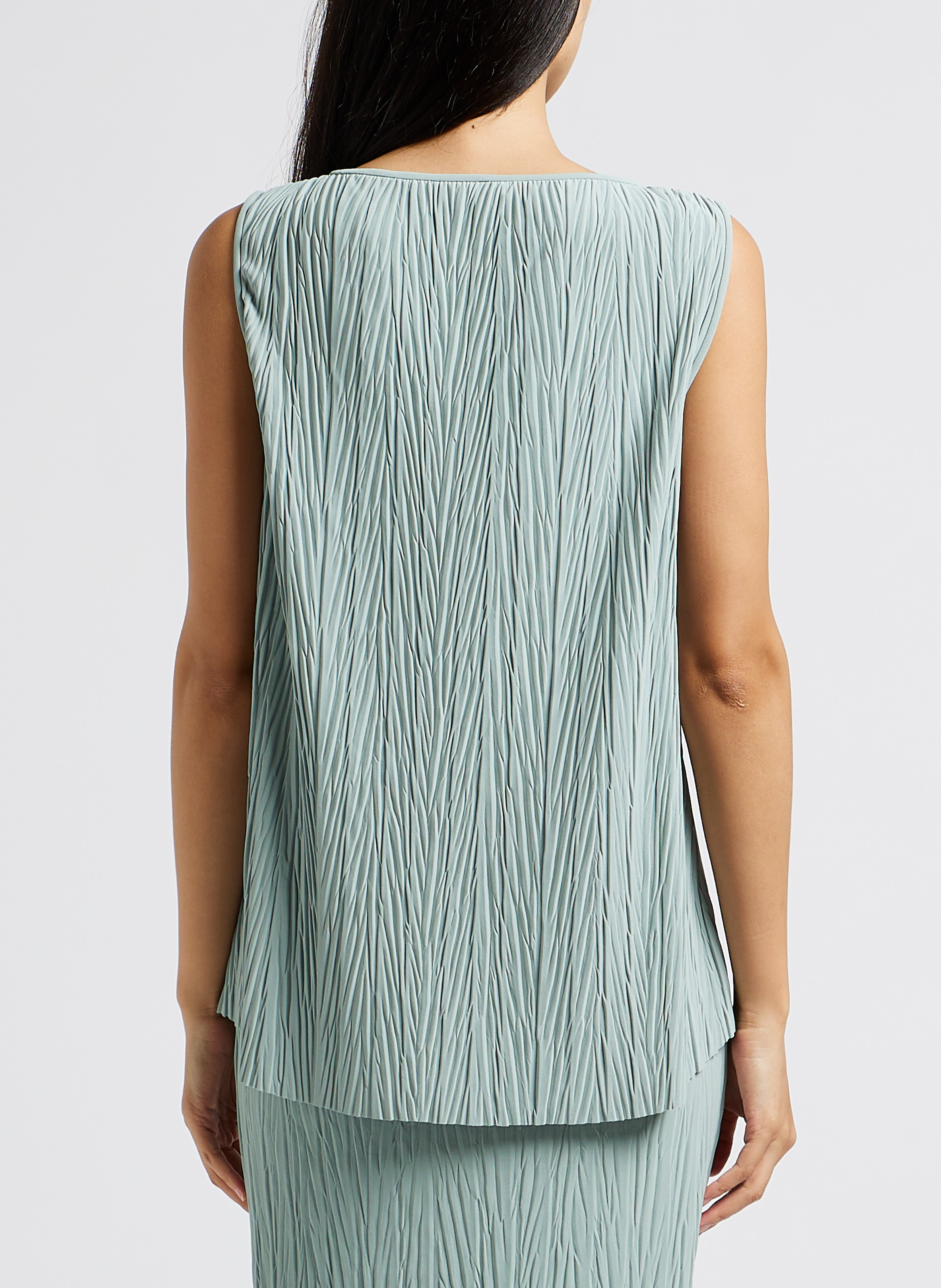 Top ample col rond texturé MAX MARA LEISURE Vert