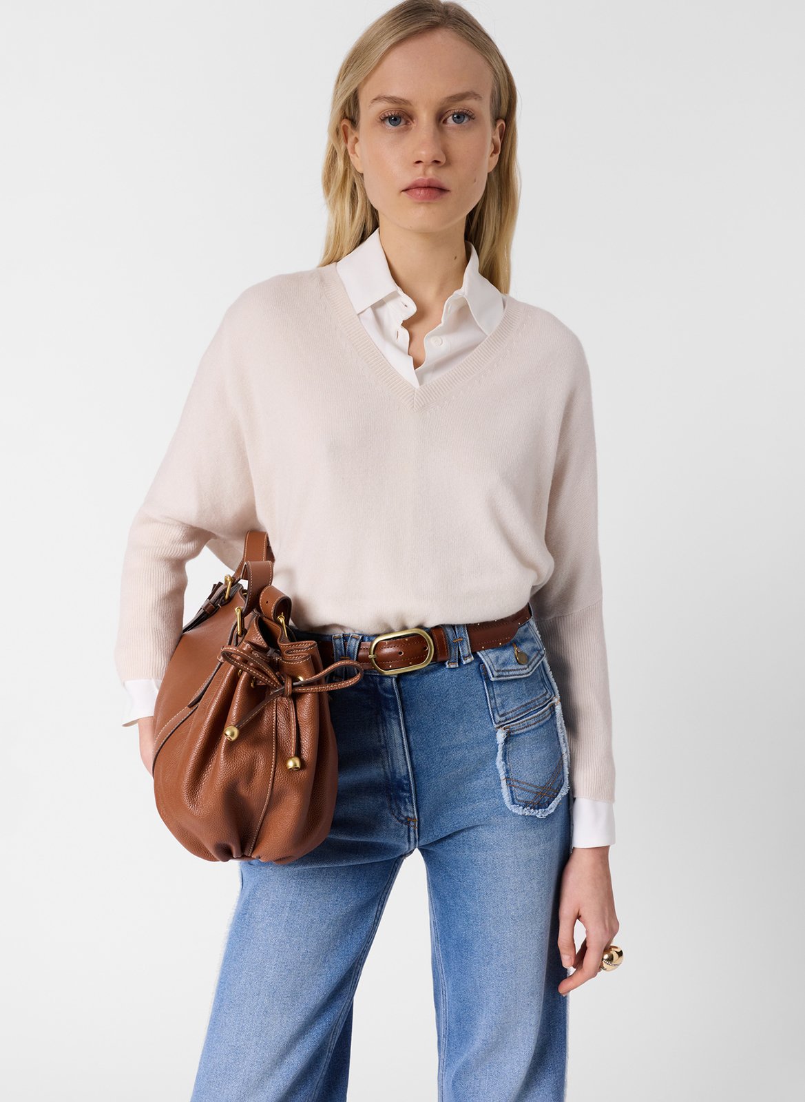 Pull ample col V en cachemire GERARD DAREL