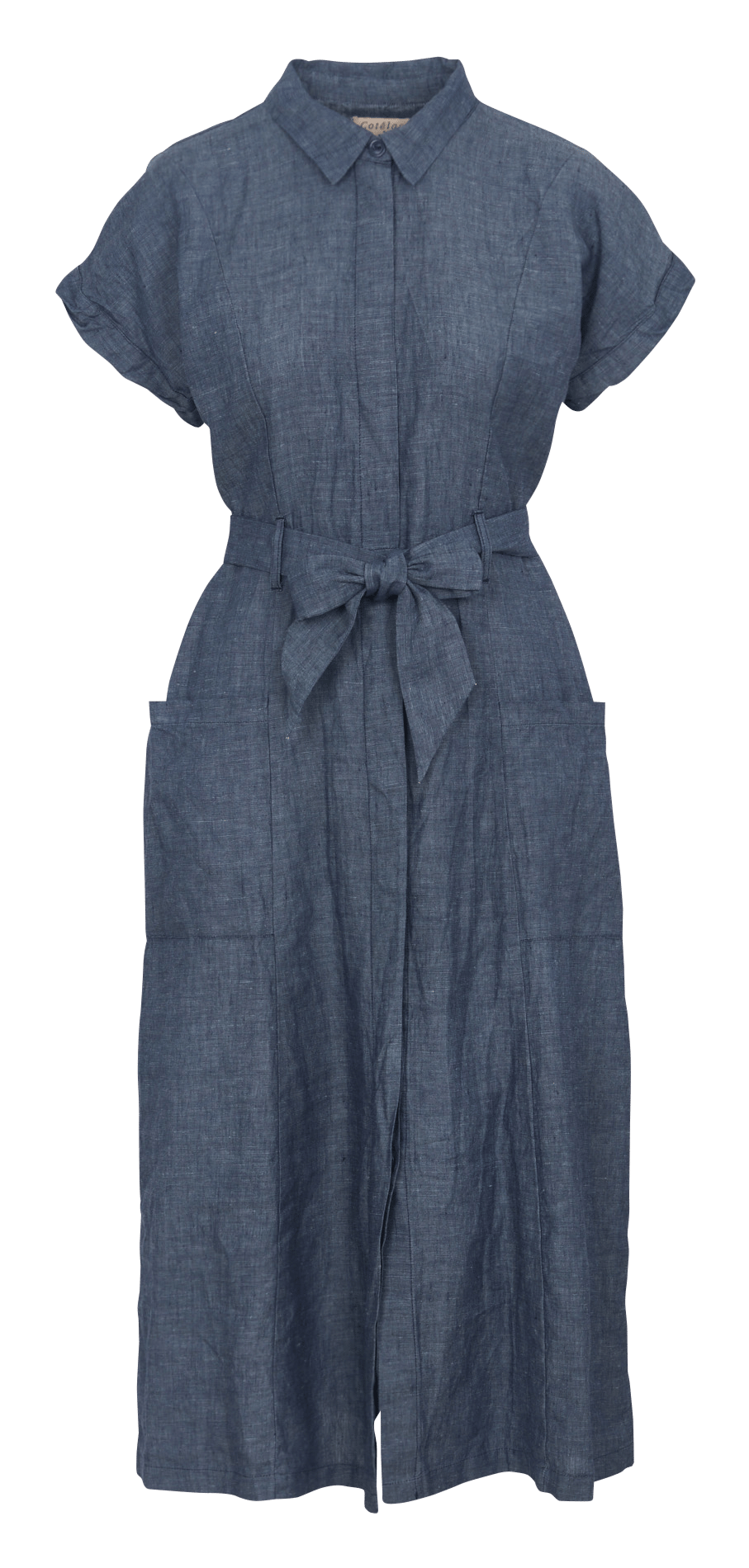 Midi dress with classic collar COTELAC Blue