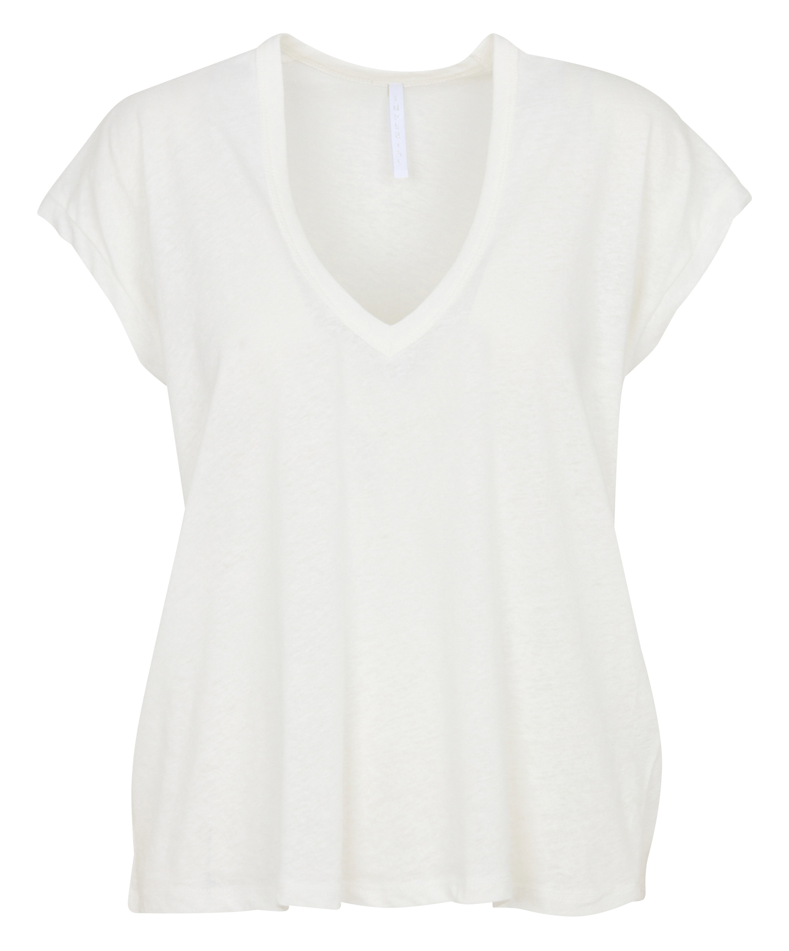 Tee-shirt oversize col V en lin et coton IMPERIAL