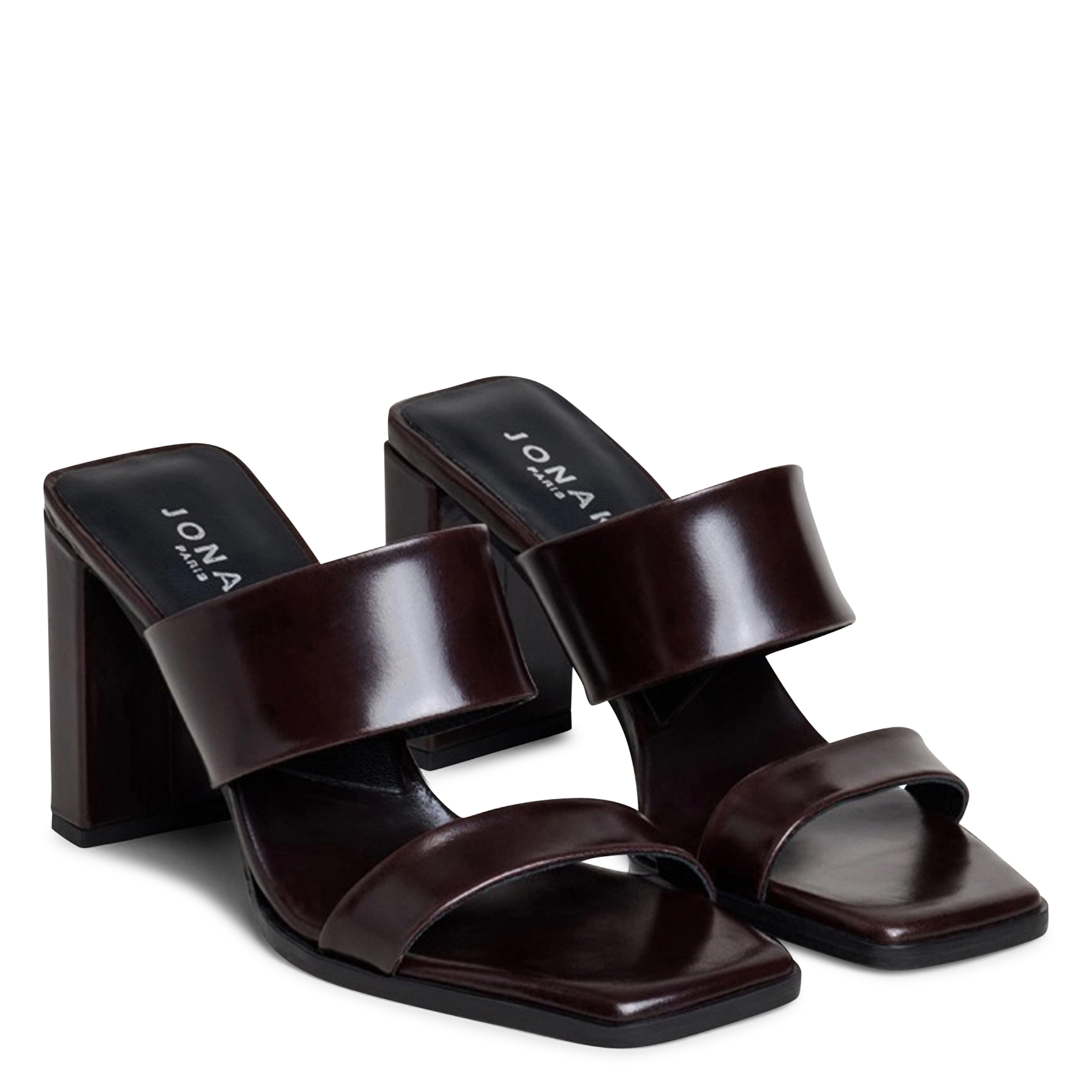 Leather mules JONAK Brown
