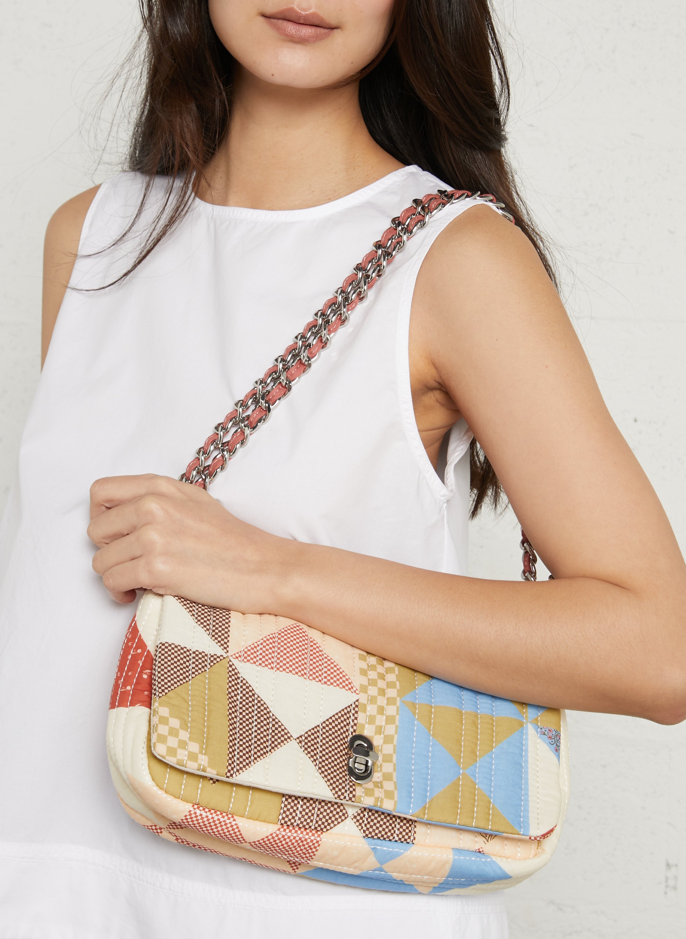 Sac porté épaule en coton BECKSONDERGAARD Vert