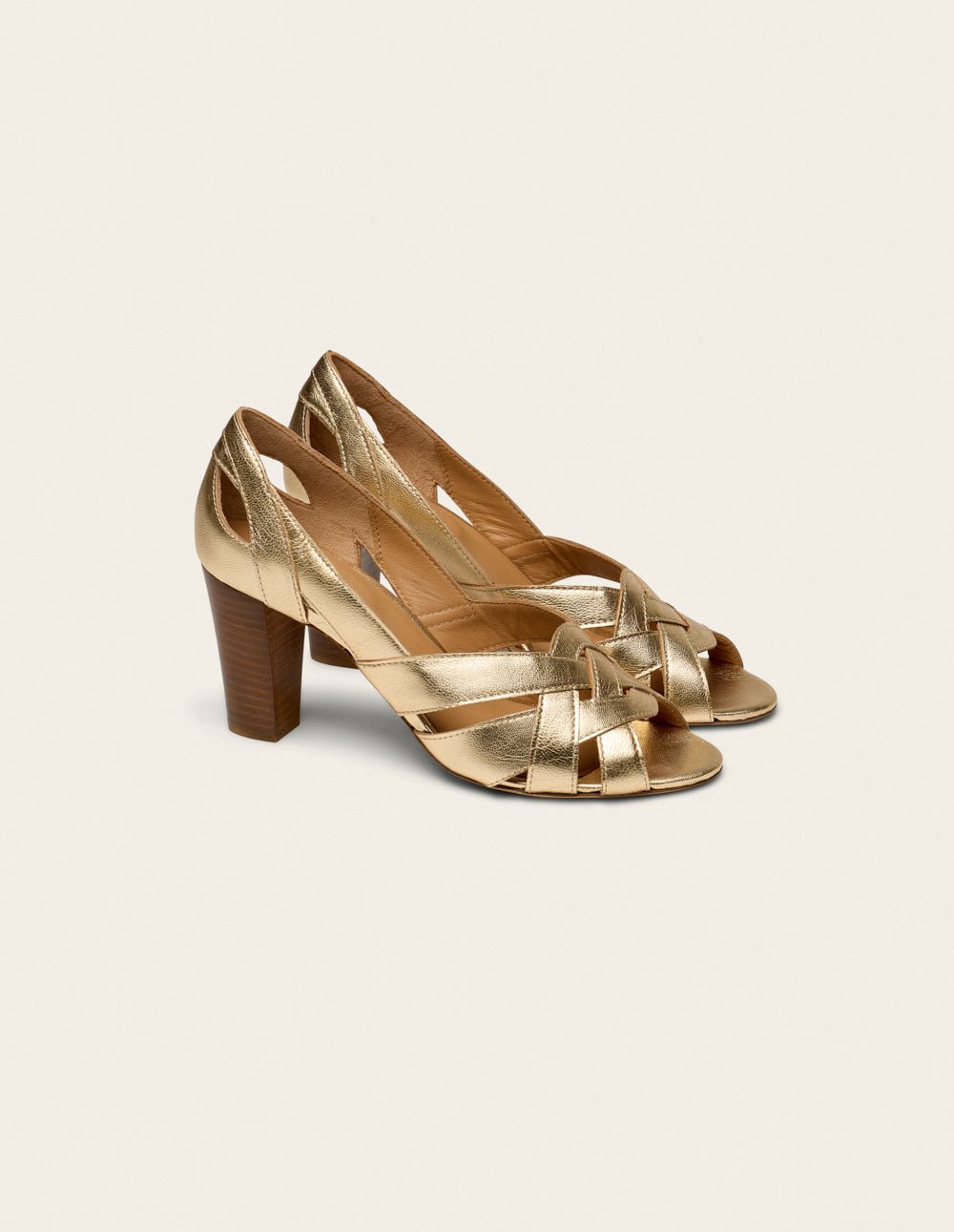 Heeled sandals ODAJE Golden