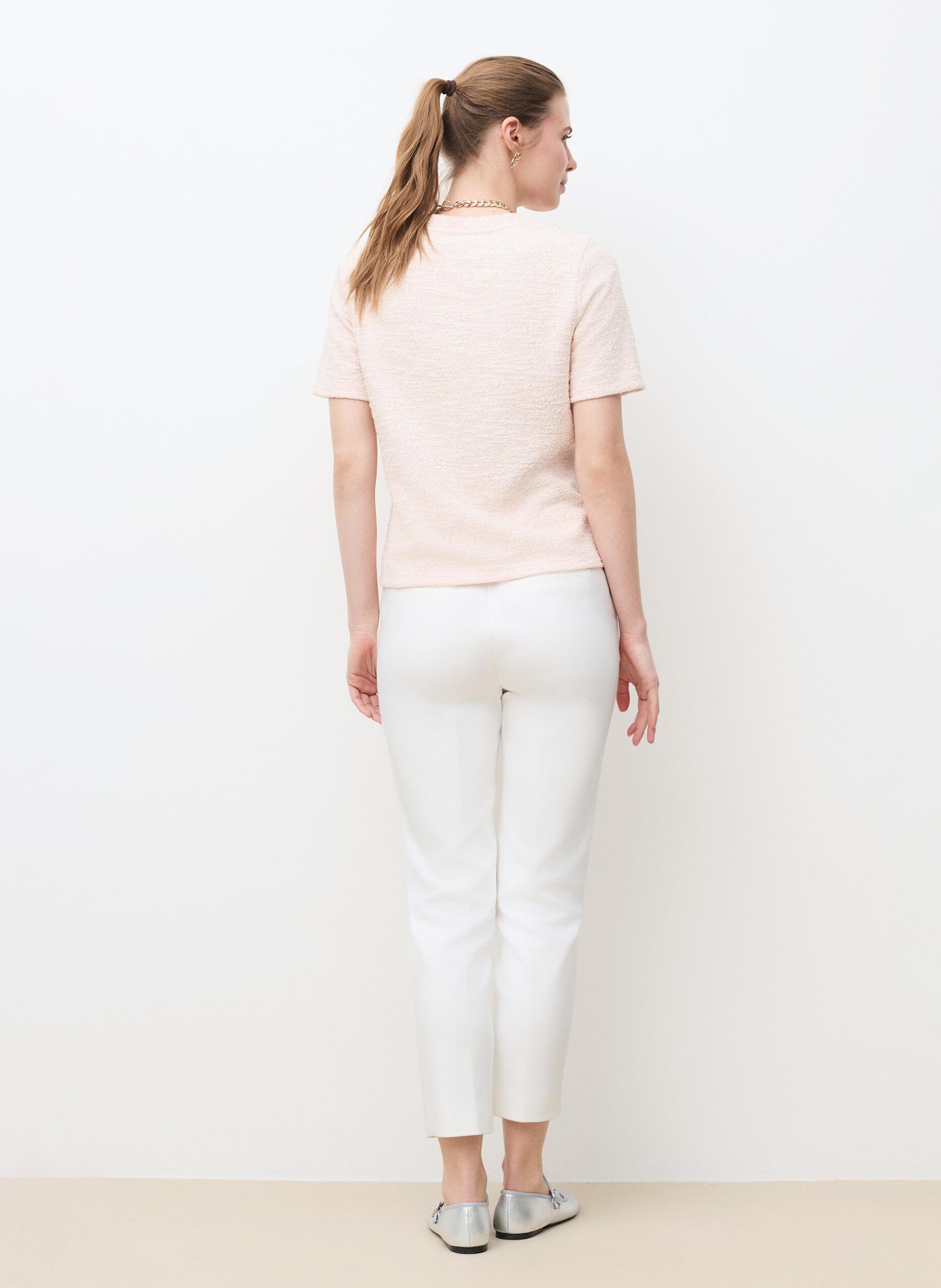 Camiseta con cuello redondo CAROLL Rosa