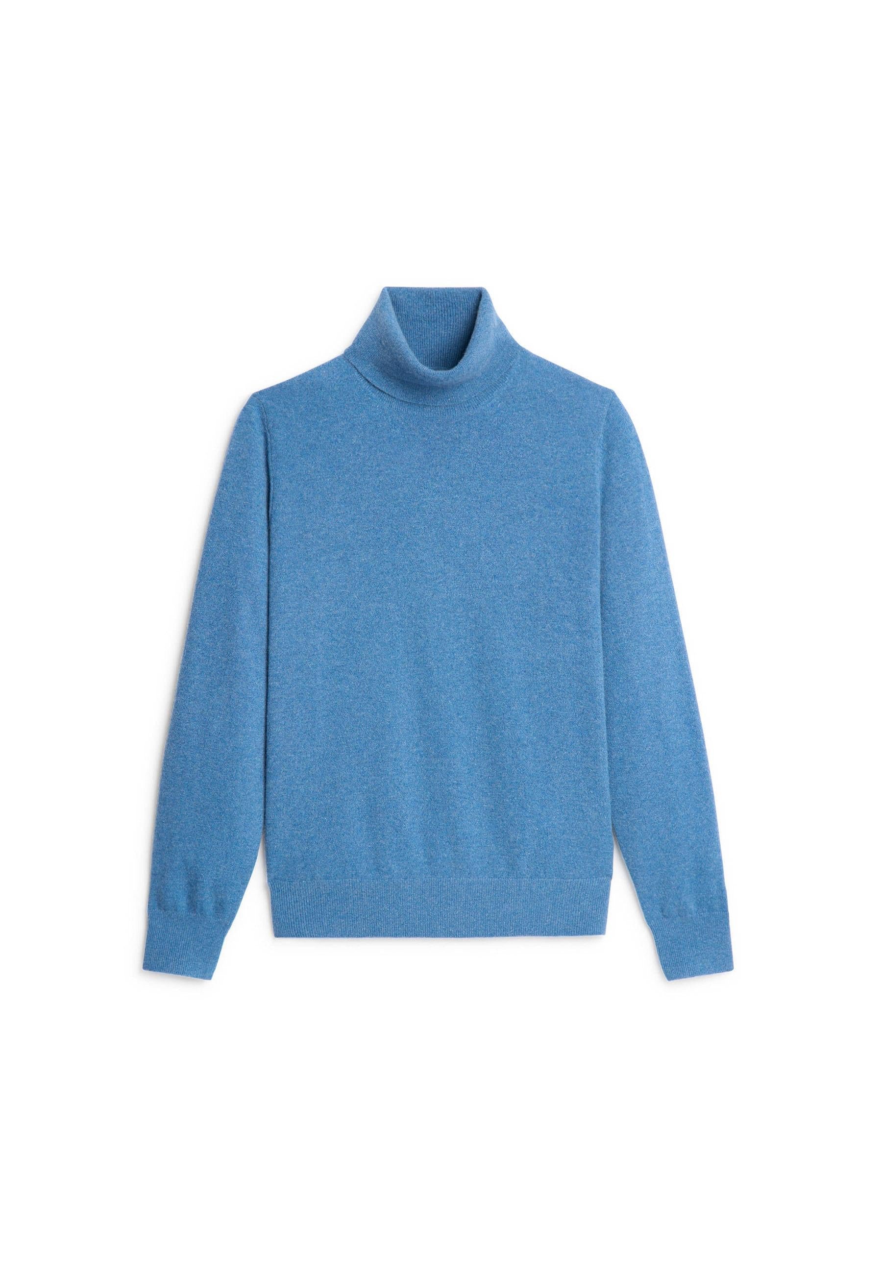Pull col roulé en cachemire RODIER Bleu