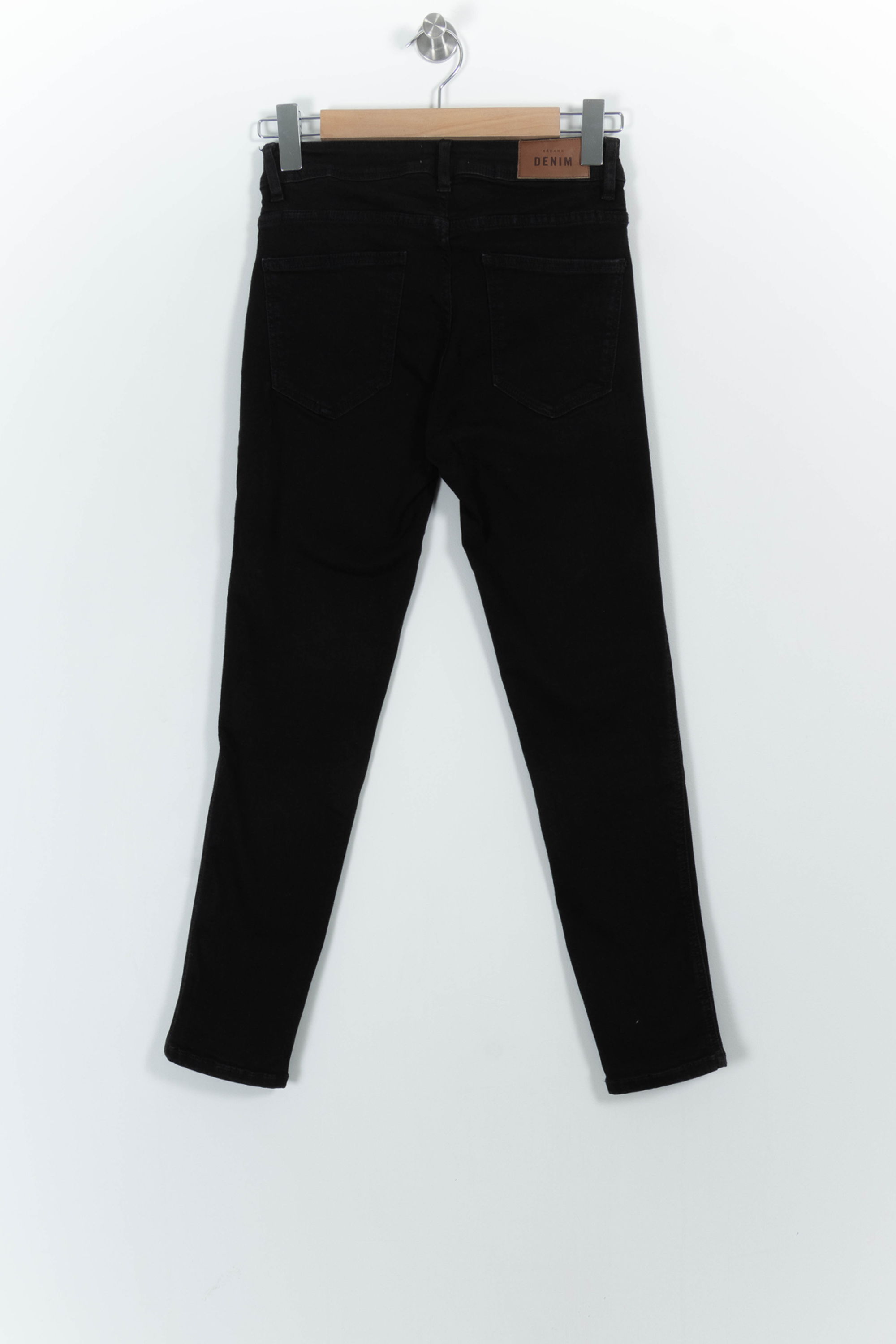 Cropped slim jeans with studs SEZANE - Seconde main Black