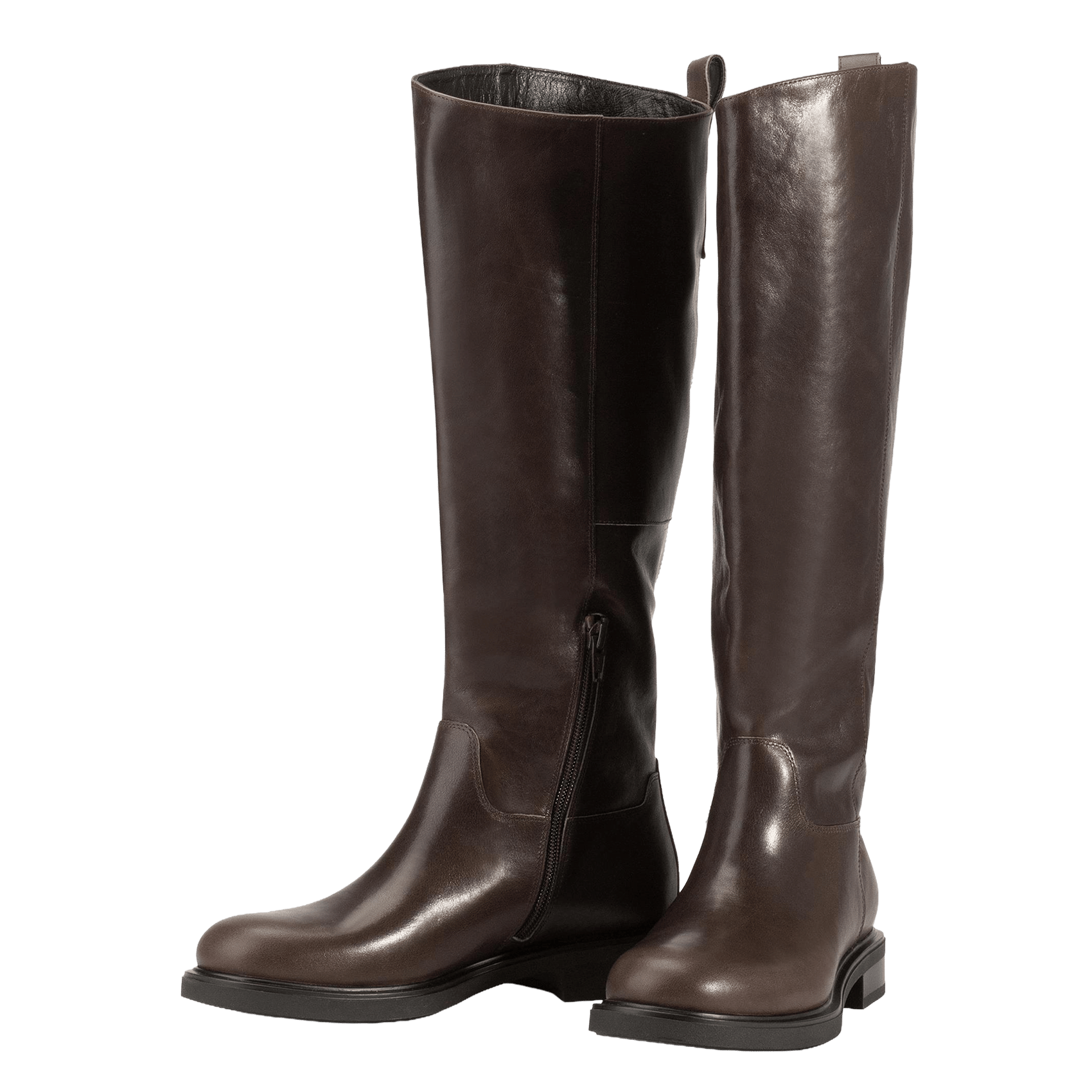 Bottes bout rond en cuir | Marron VAGABOND Femme