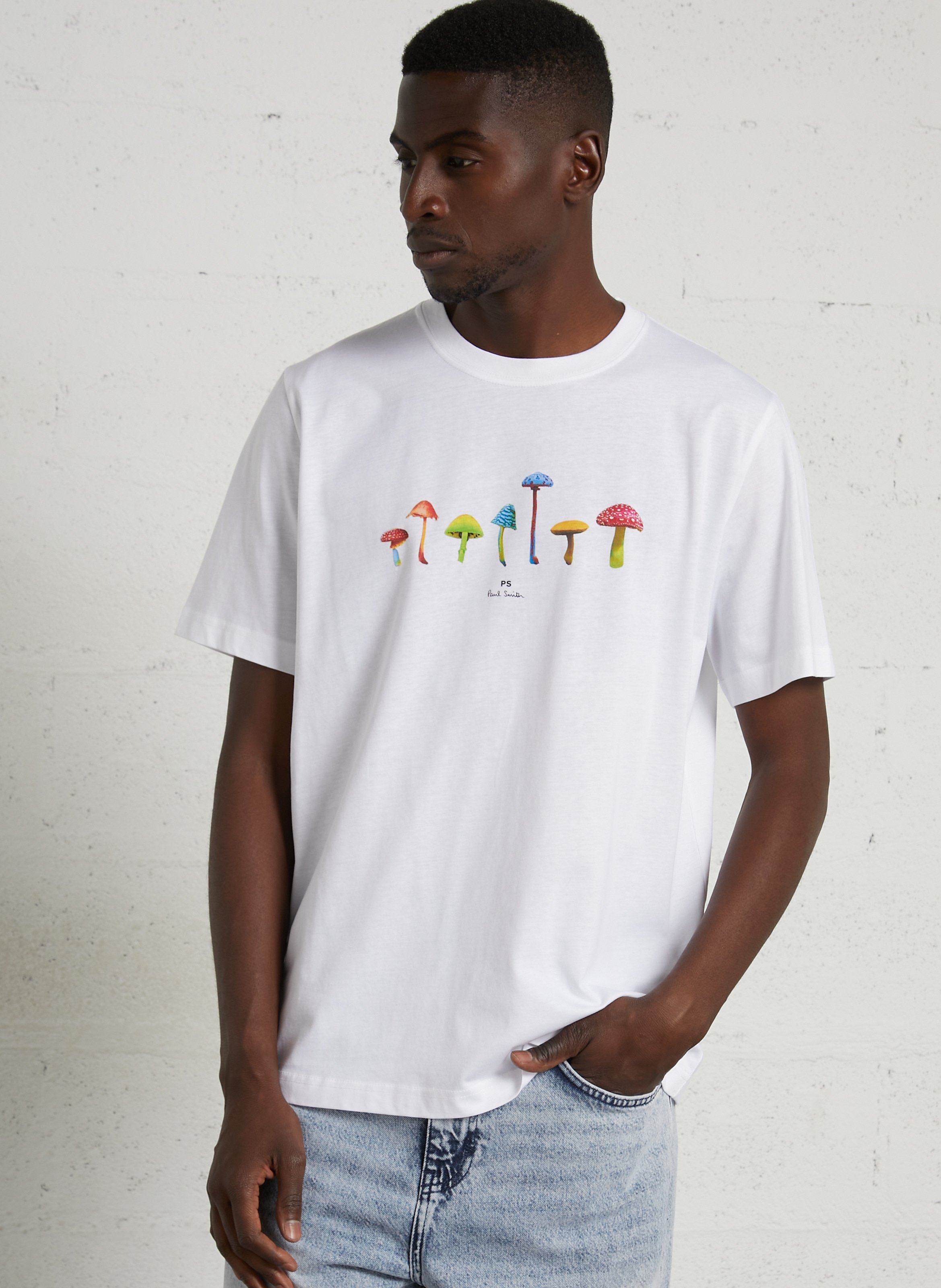 T-shirt sérigraphié en coton  PAUL SMITH Blanc