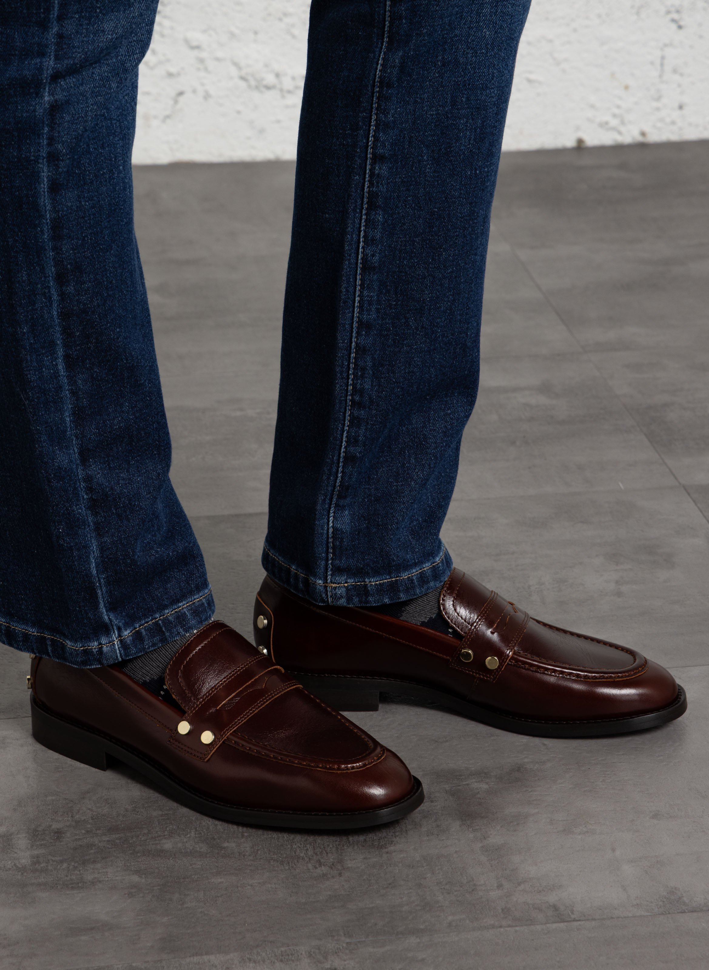 Leren mocassins MAISON TOUFET Bruin