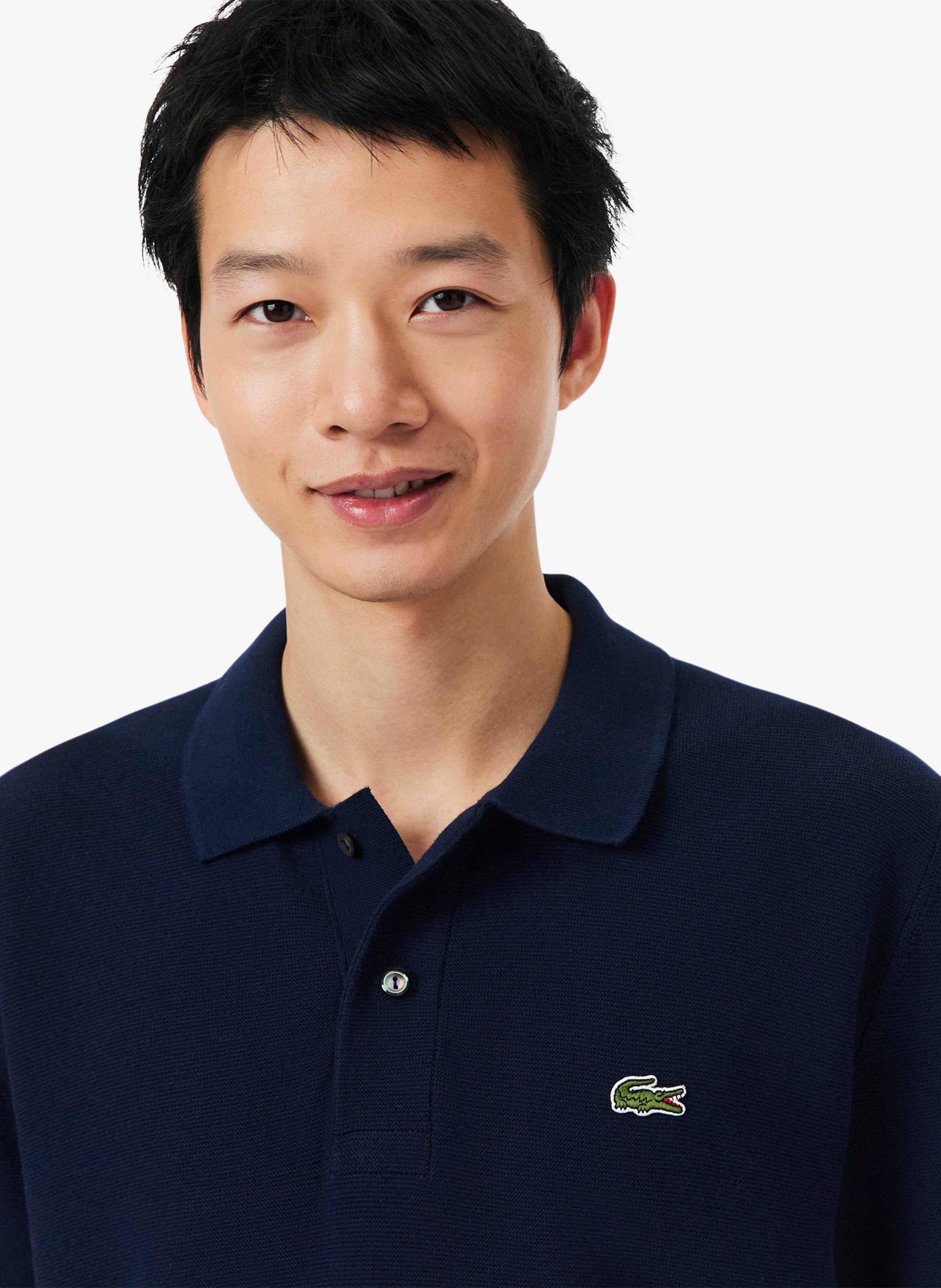 Gerade geschnittenes Poloshirt aus Baumwolle LACOSTE Blau
