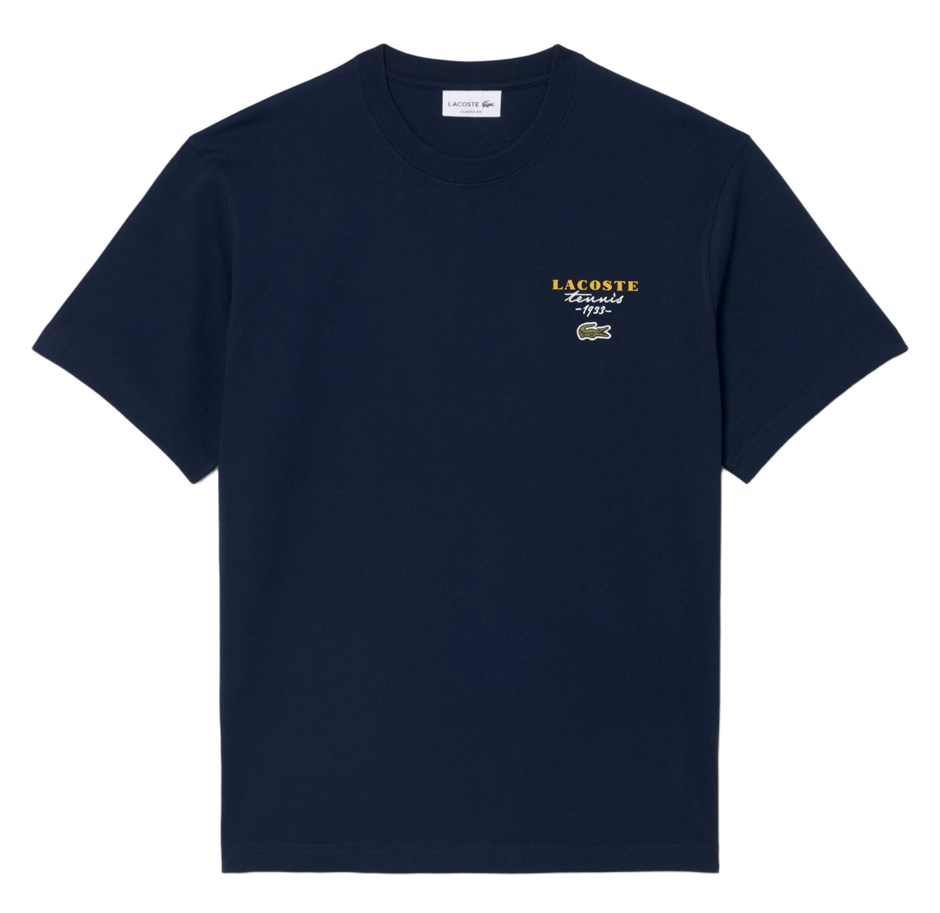 Bedrucktes Baumwoll-T-Shirt LACOSTE Blau