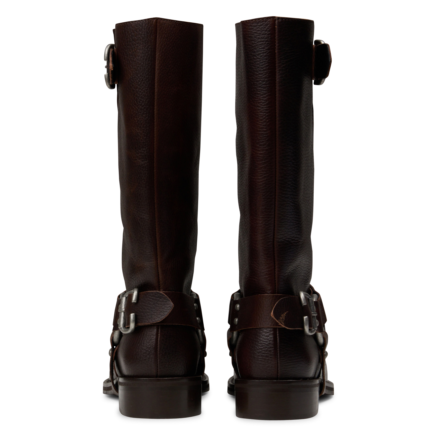 Buckled leather boots MELLOW YELLOW Brown