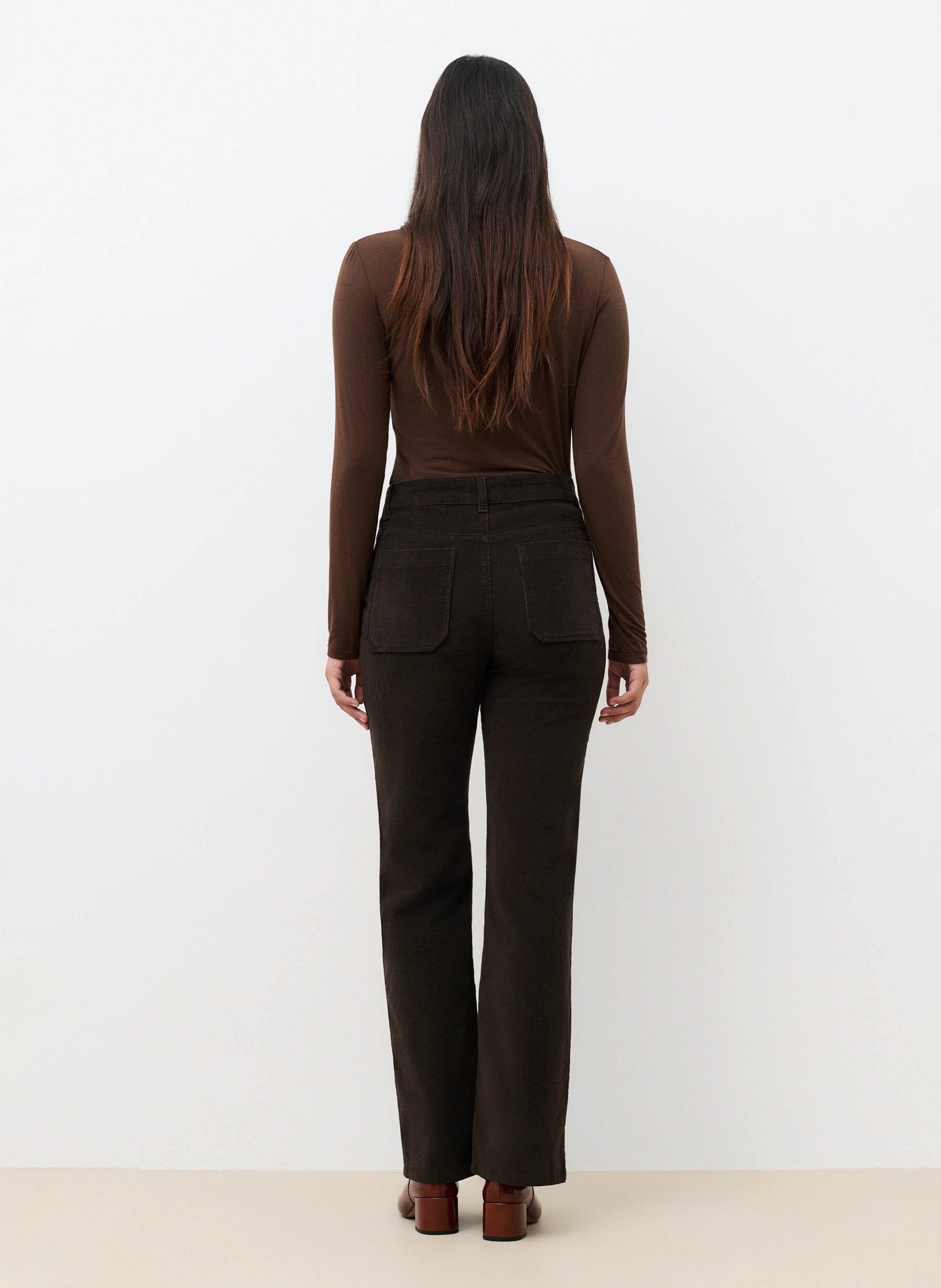 Flared pants CAROLL Brown
