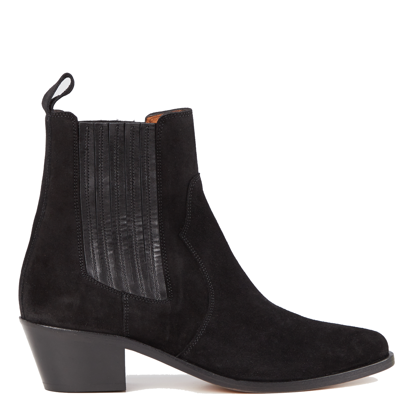 Leather cowboy boots SOFIA Noir