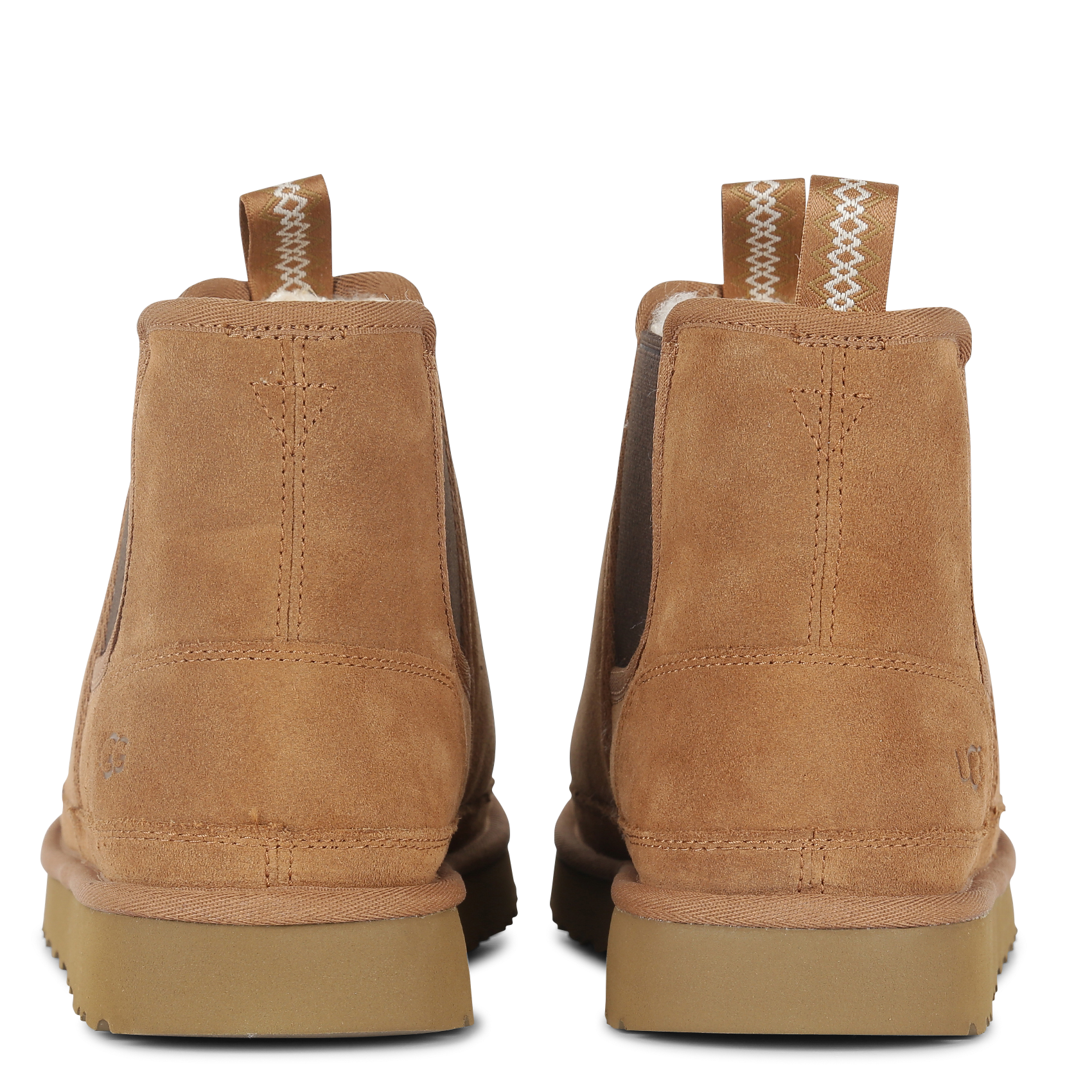 Fur-lined leather ankle boots UGG Brown