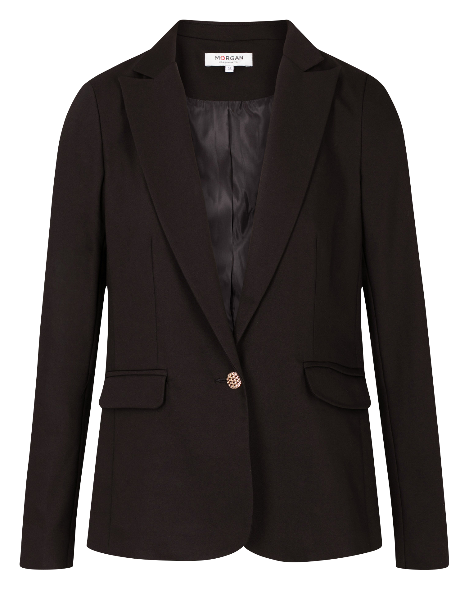 Rechte blazer met knopen MORGAN Zwart