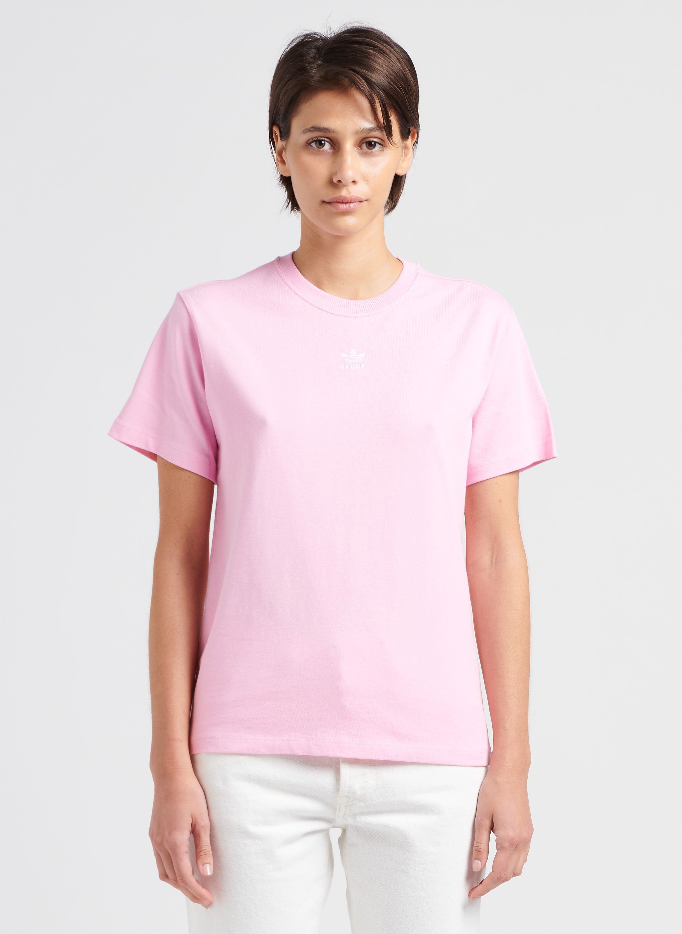 Tee shirt coupe droite en coton Rose