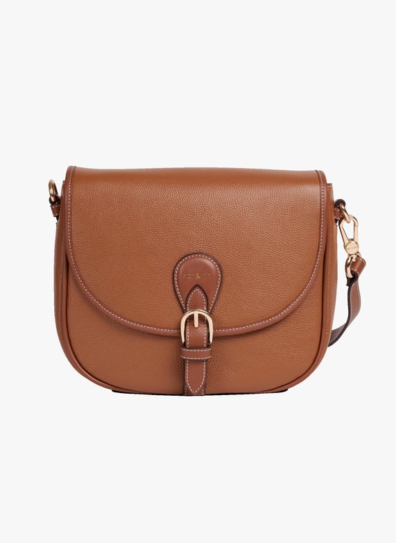 Leather shoulder crossbody bag Brown Nat nin Women Place des