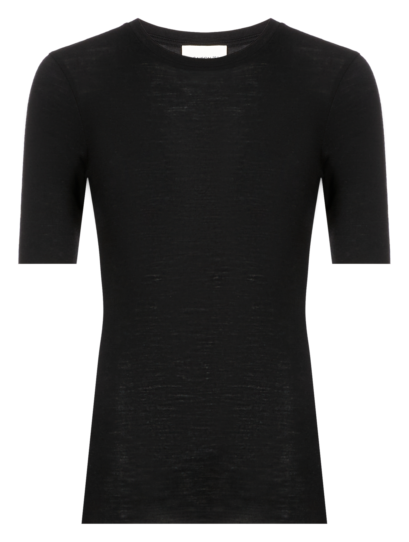 Short-sleeved wool t-shirt SAISON 1865 Black