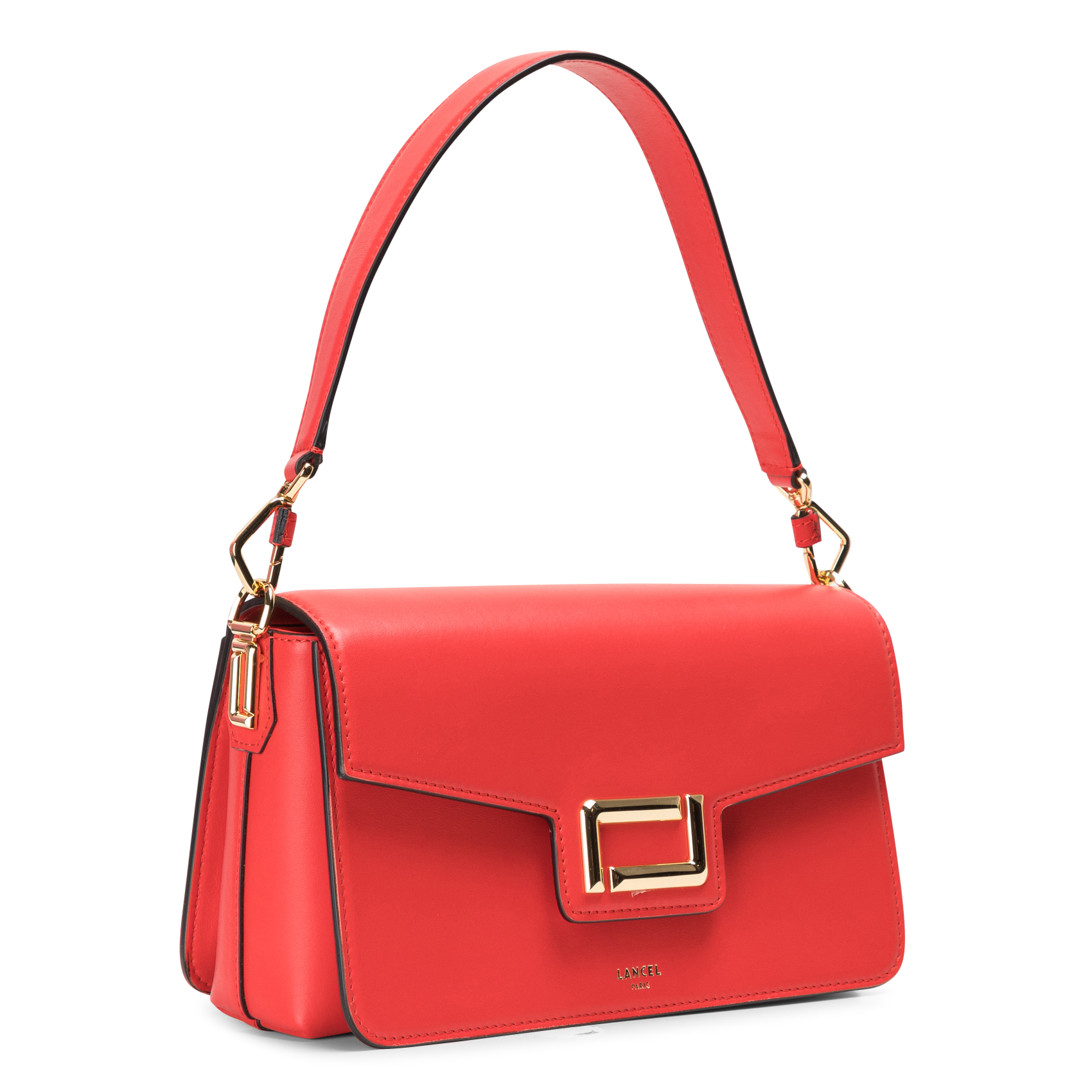 Sac bandoulière à rabat en cuir  LANCEL Rouge