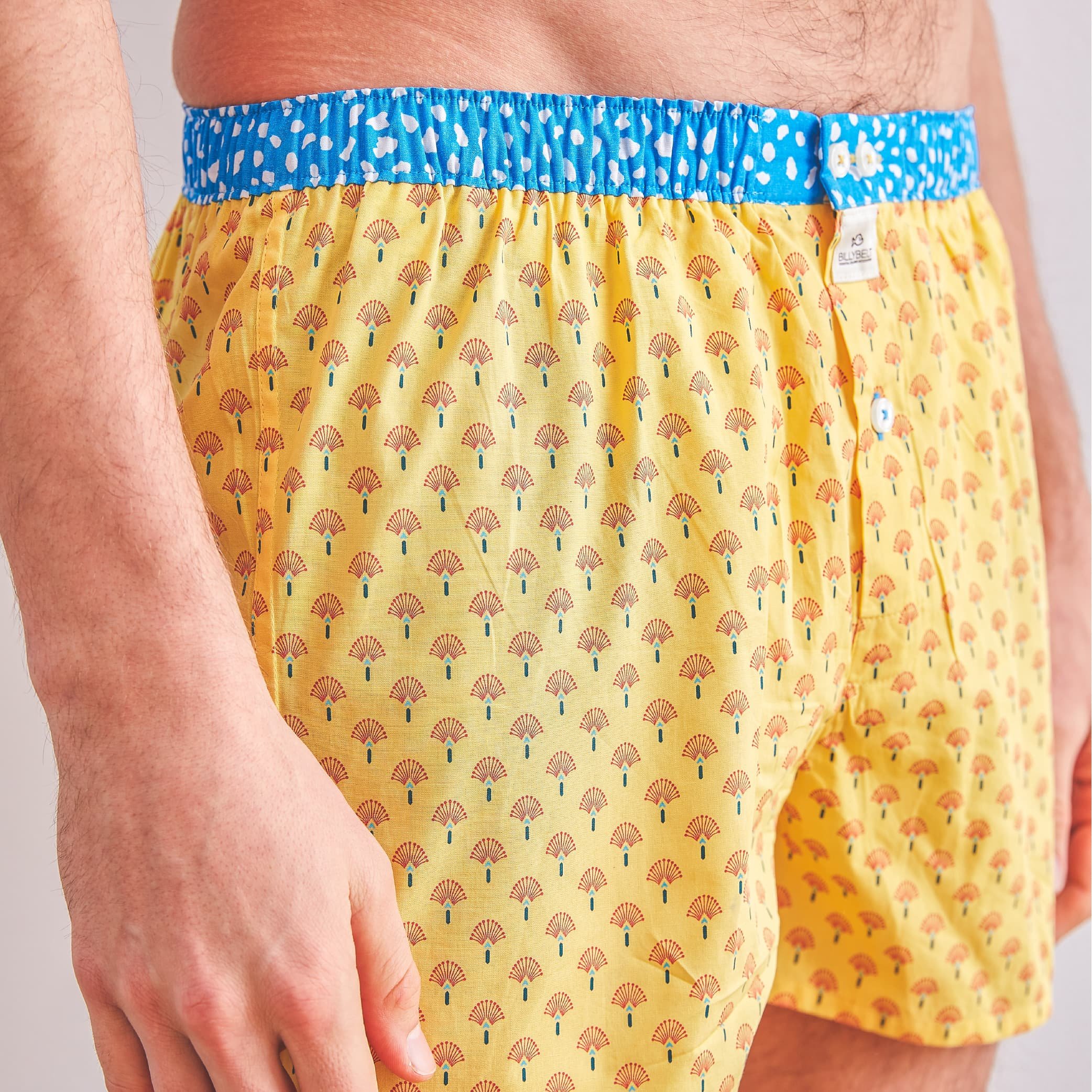Organic cotton boxer shorts Yellow