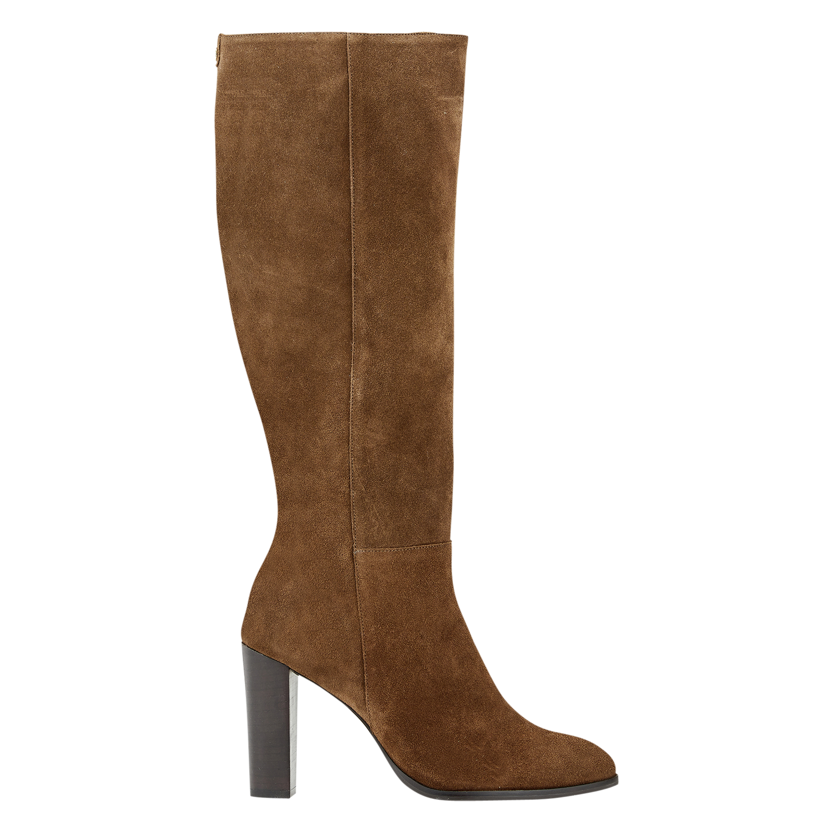 High-heeled nubuck leather boots COSMOPARIS Brown