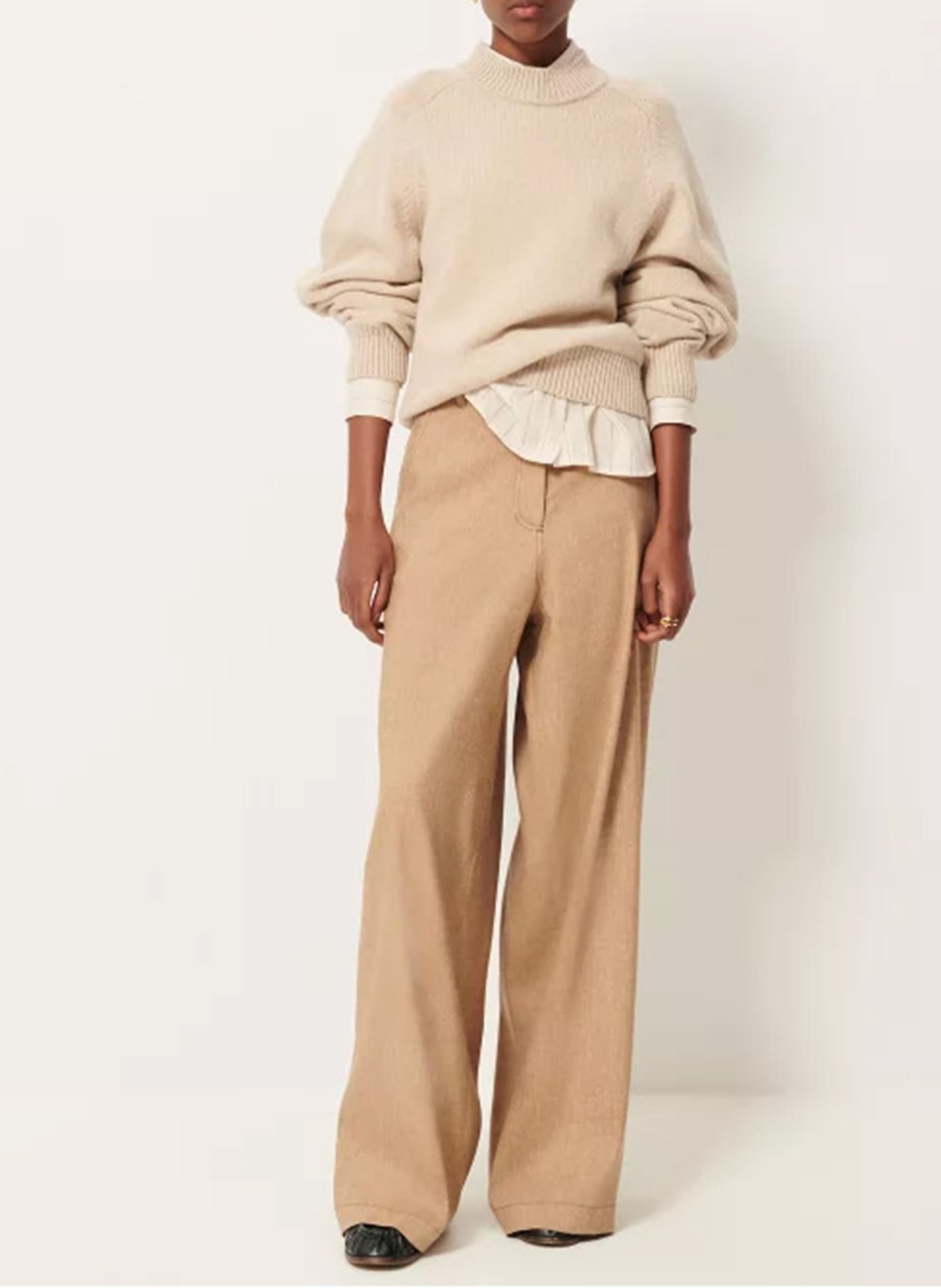 Straight wool-blend sweater SESSUN Beige