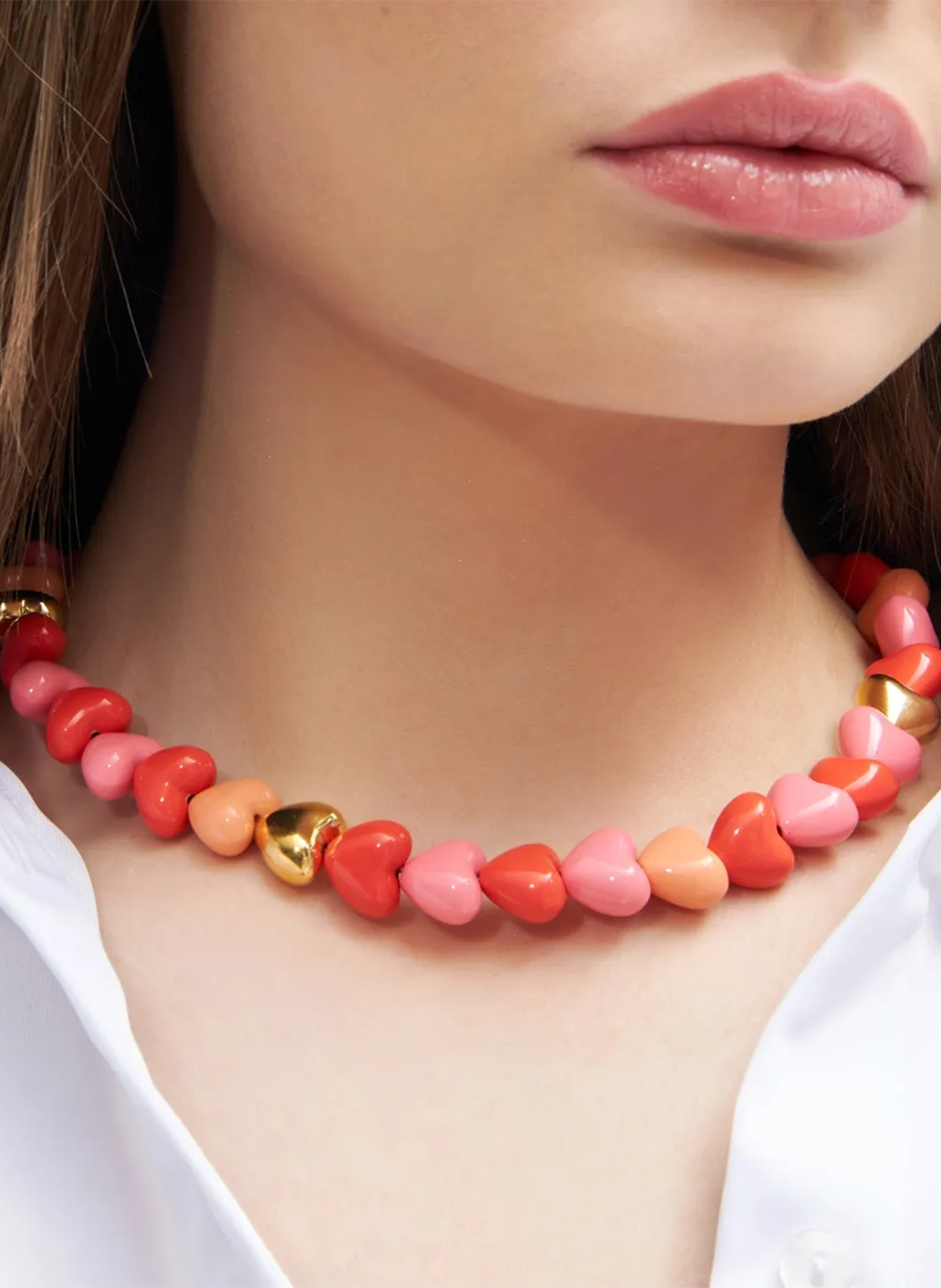 Perlenhalskette VANESSA BARONI Rosa