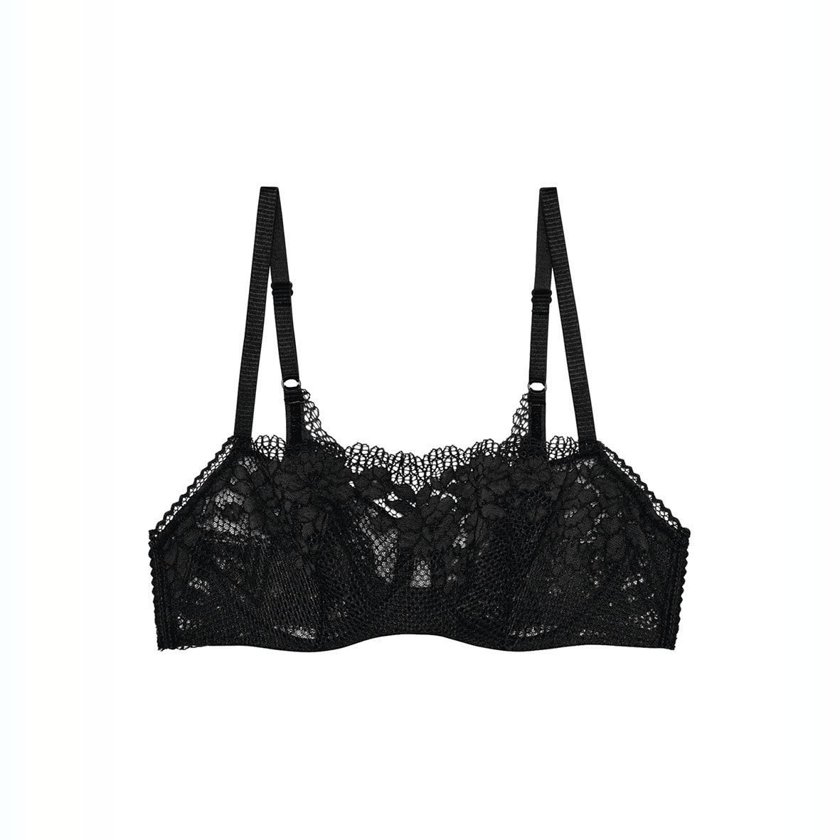 Underwired bandeau bra Black