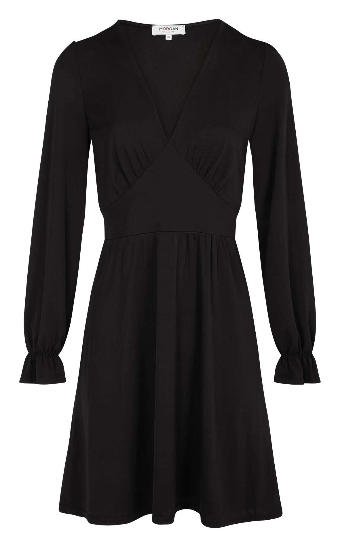 Robe courte col V MORGAN Noir