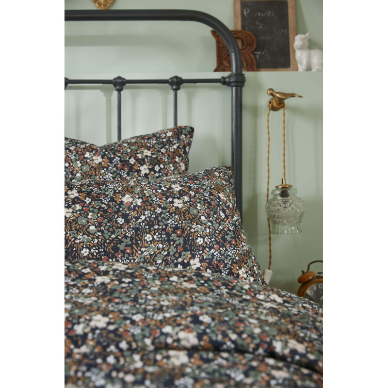 "Capucine" duvet cover all sizes "cotton gauze" L'EFFET PAPILLON Blue